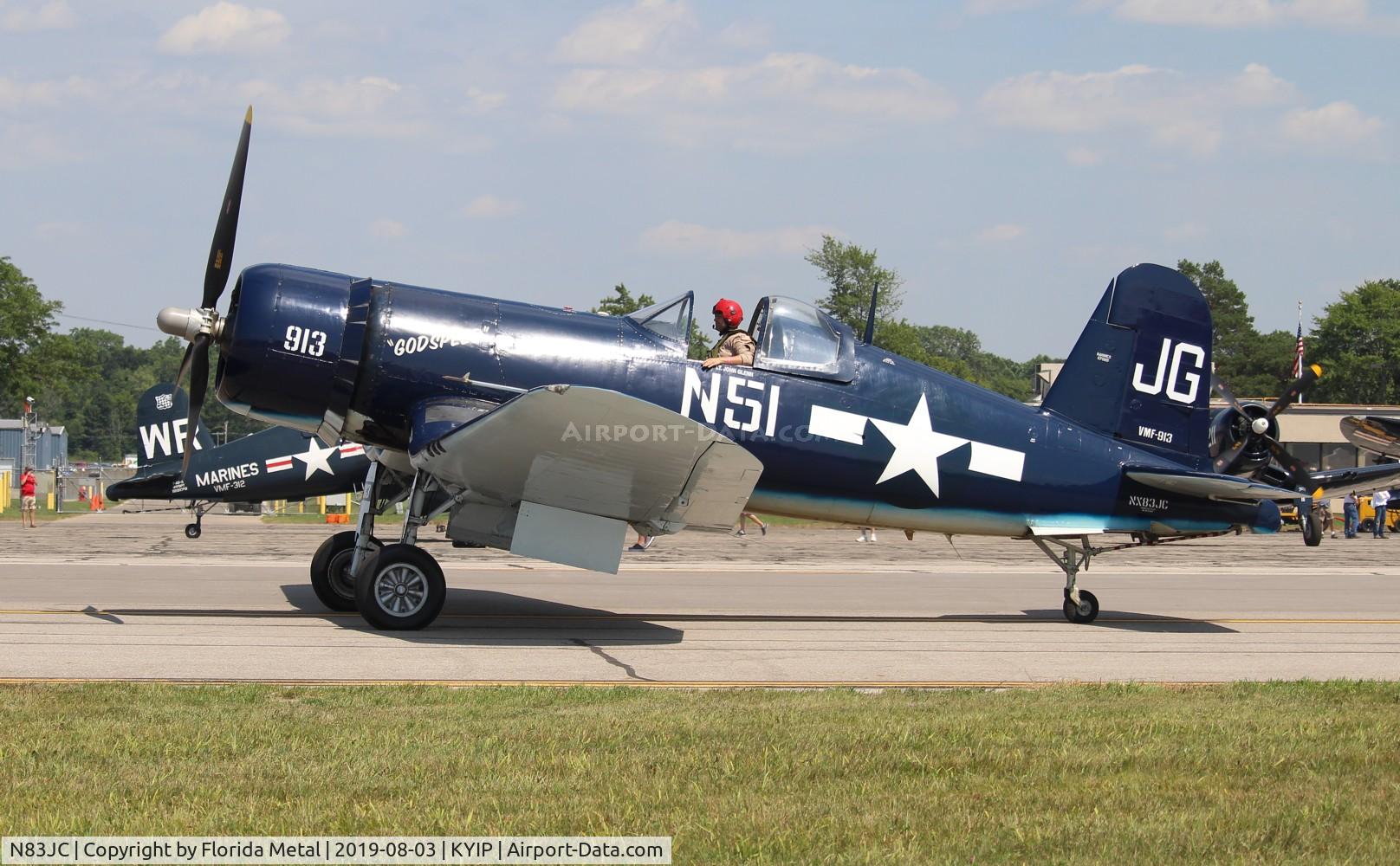 N83JC, 1943 Goodyear FG-1D Corsair C/N 67089, Thunder Over Michigan 2019