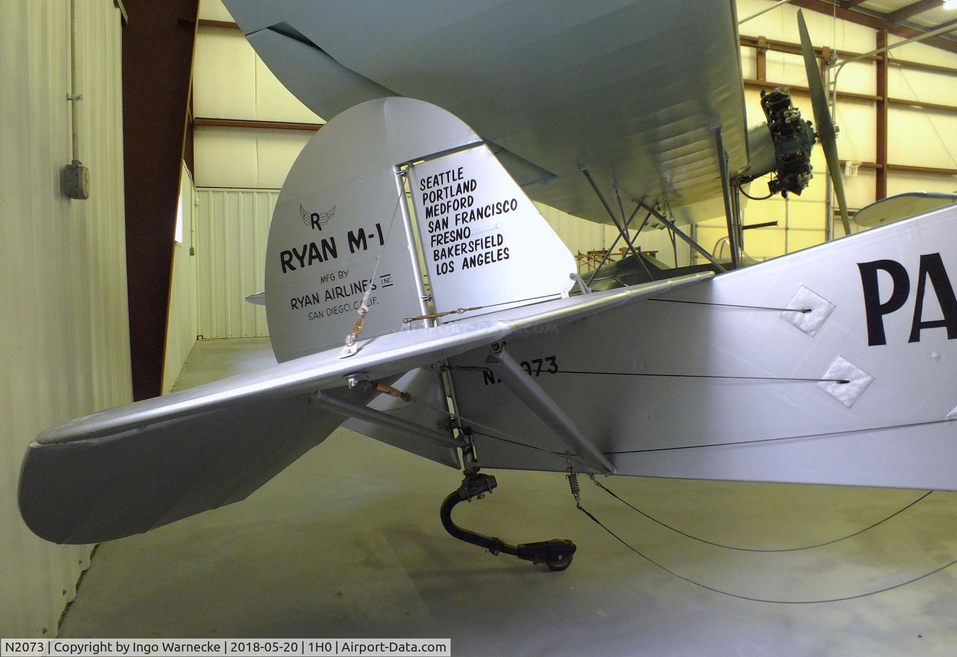 N2073, 1926 Ryan M-1 C/N 7, Ryan M-1 at the Aircraft Restoration Museum at Creve Coeur airfield, Maryland Heights MO