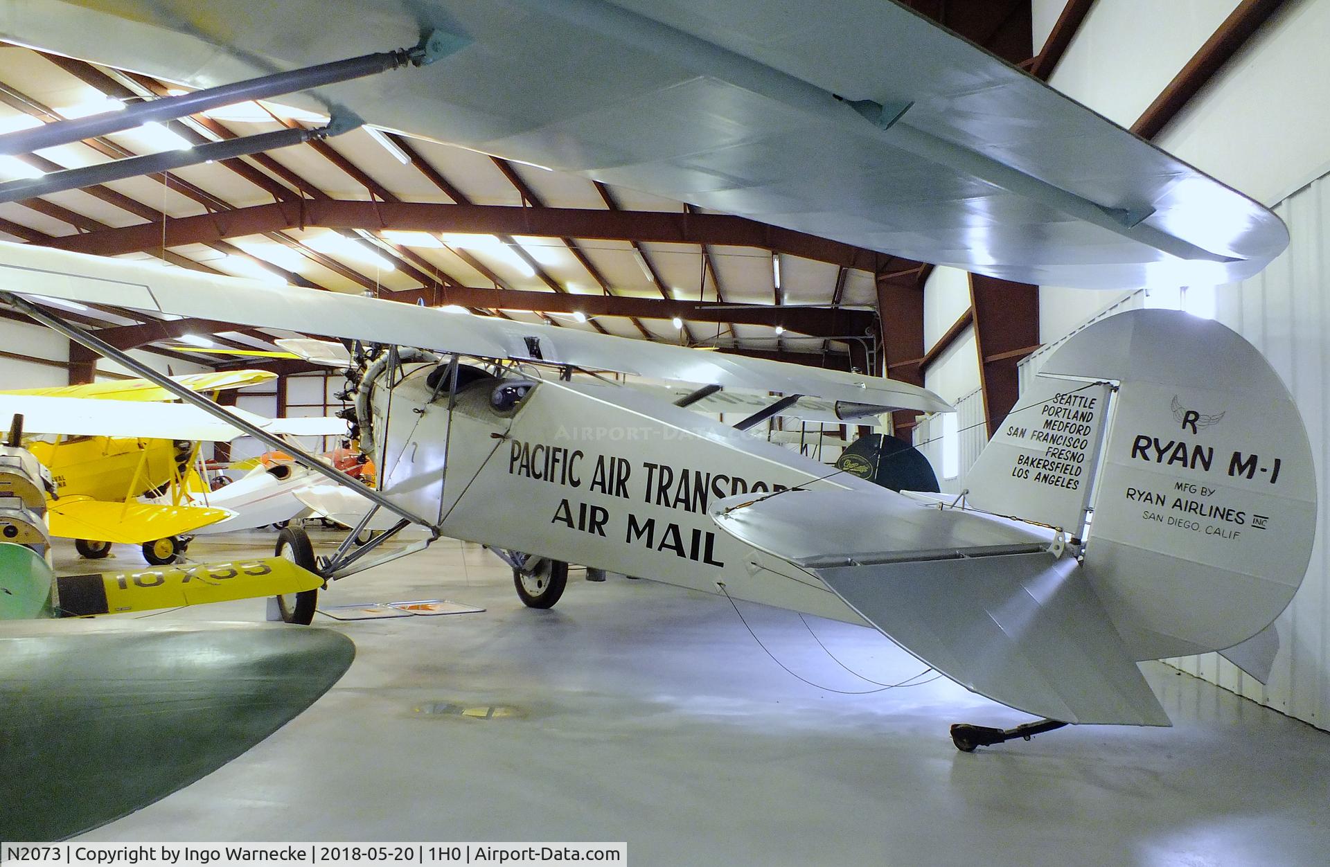 N2073, 1926 Ryan M-1 C/N 7, Ryan M-1 at the Aircraft Restoration Museum at Creve Coeur airfield, Maryland Heights MO
