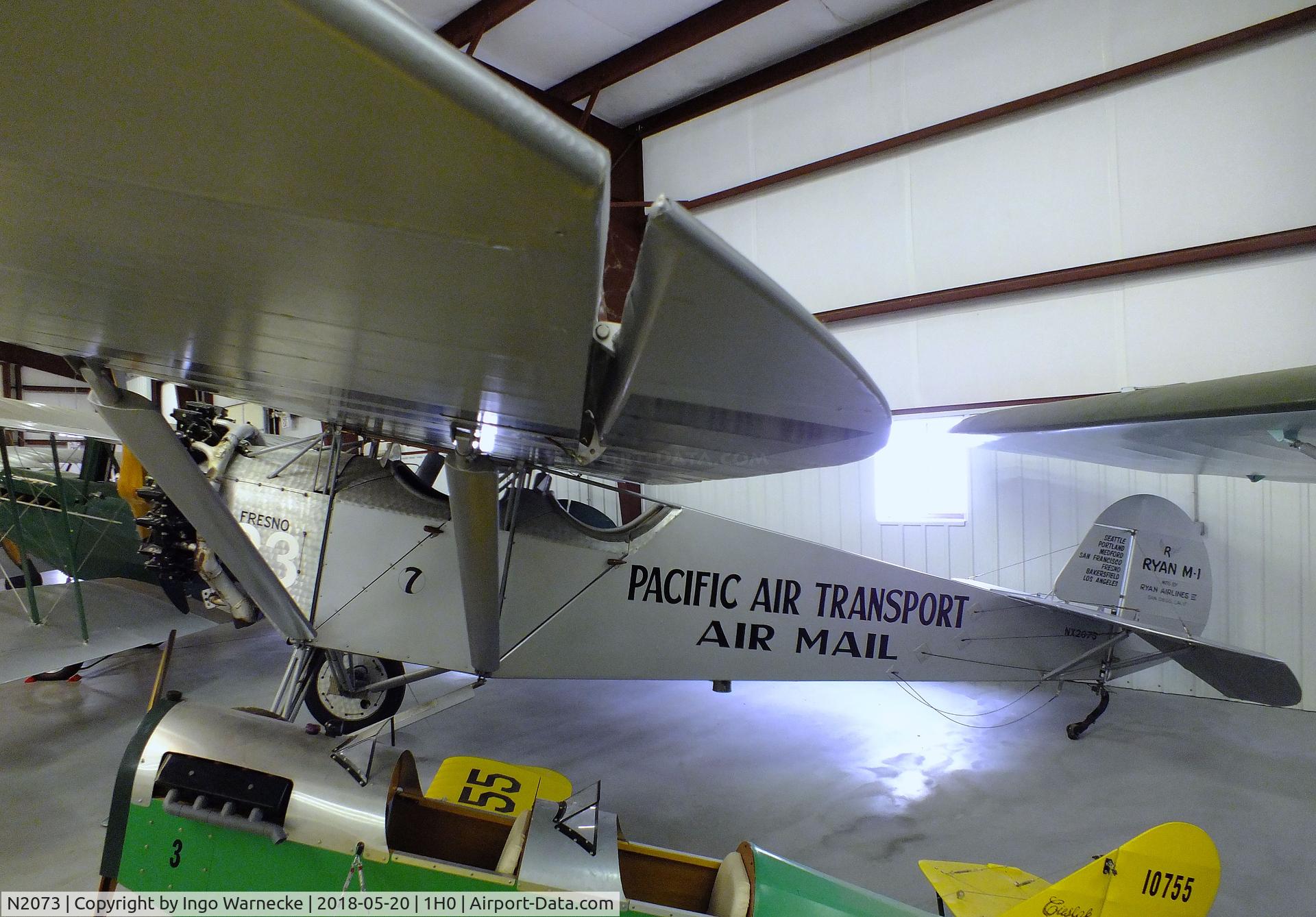 N2073, 1926 Ryan M-1 C/N 7, Ryan M-1 at the Aircraft Restoration Museum at Creve Coeur airfield, Maryland Heights MO