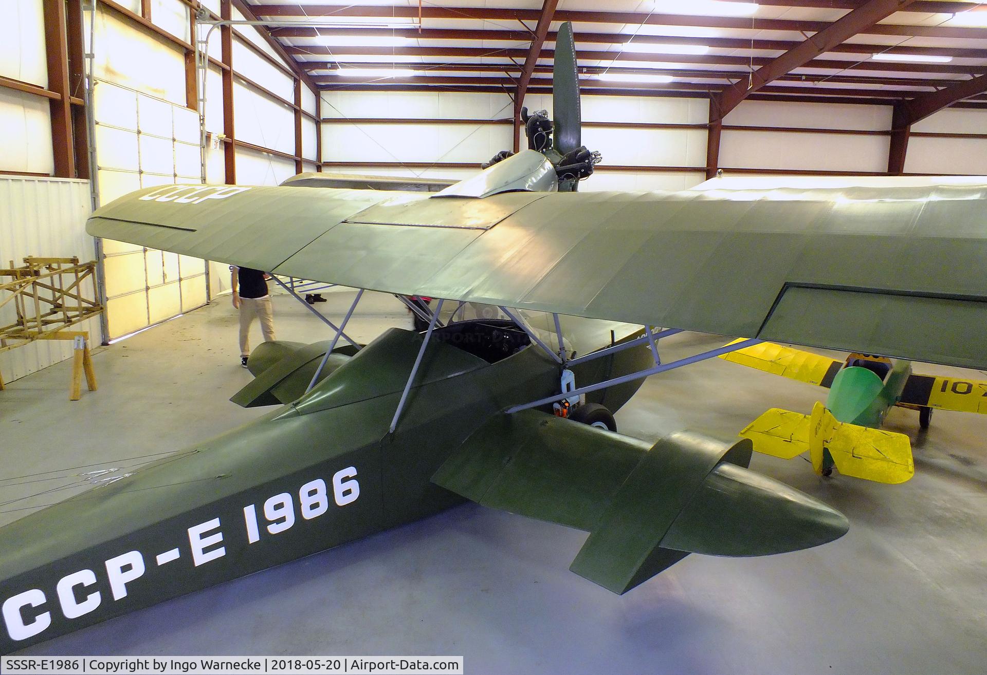 SSSR-E1986, 1986 Shavrov / Egorievsk aviation technical college SH-2 replica C/N unknown_sssr-e1986, Shavrov / Egorievsk aviation technical college SH-2 replica at the Aircraft Restoration Museum at Creve Coeur airfield, Maryland Heights MO