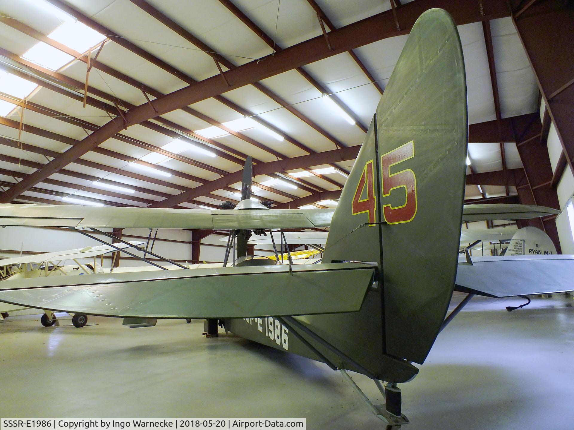 SSSR-E1986, 1986 Shavrov / Egorievsk aviation technical college SH-2 replica C/N unknown_sssr-e1986, Shavrov / Egorievsk aviation technical college SH-2 replica at the Aircraft Restoration Museum at Creve Coeur airfield, Maryland Heights MO