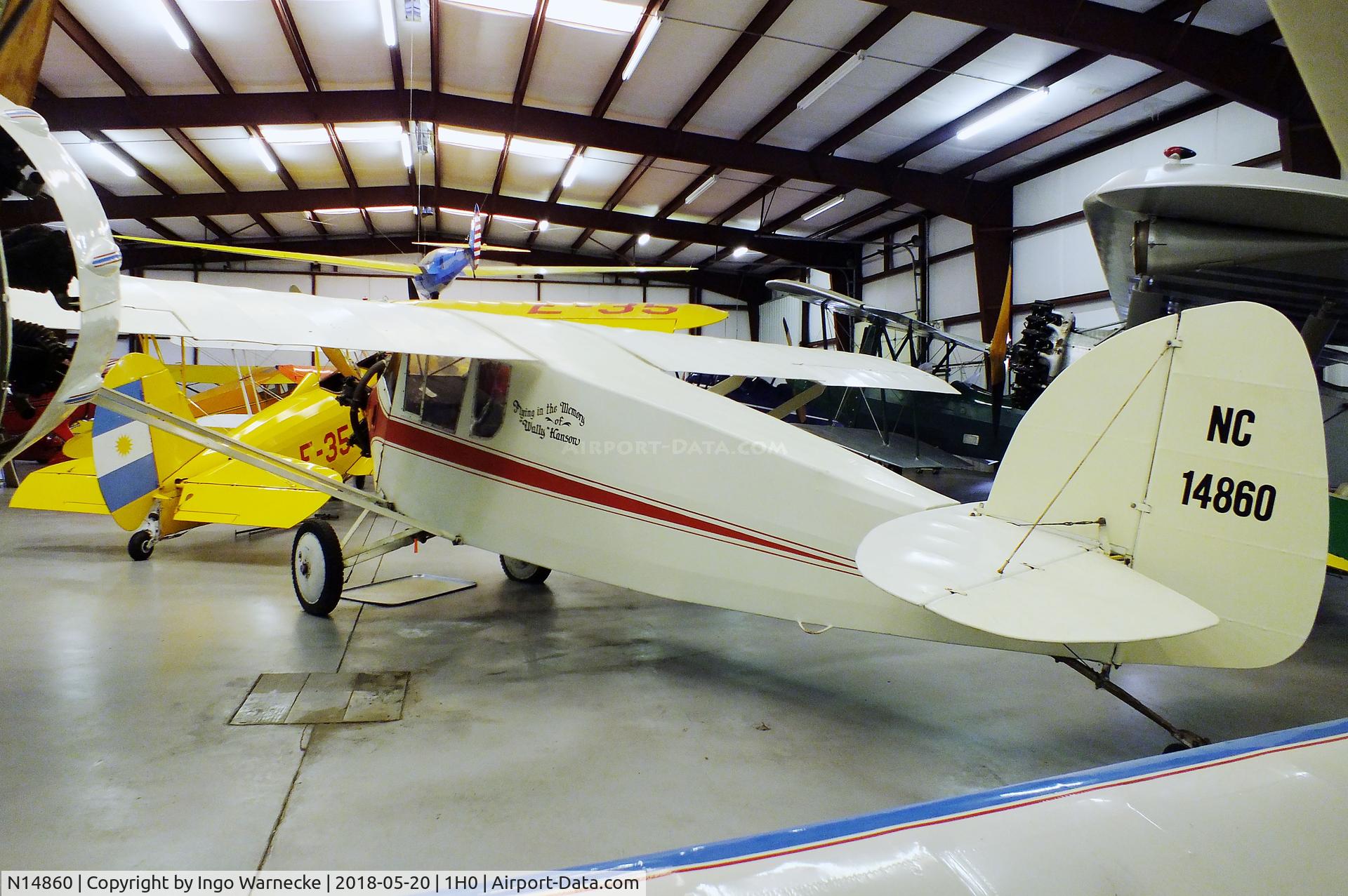 N14860, 1936 Star CAVALIER C/N 138, Star Cavalier at the Aircraft Restoration Museum at Creve Coeur airfield, Maryland Heights MO
