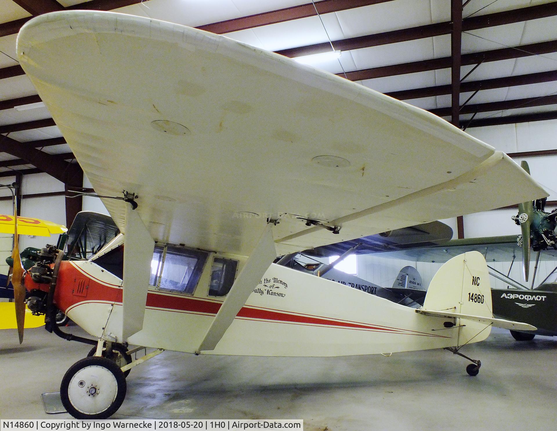 N14860, 1936 Star CAVALIER C/N 138, Star Cavalier at the Aircraft Restoration Museum at Creve Coeur airfield, Maryland Heights MO