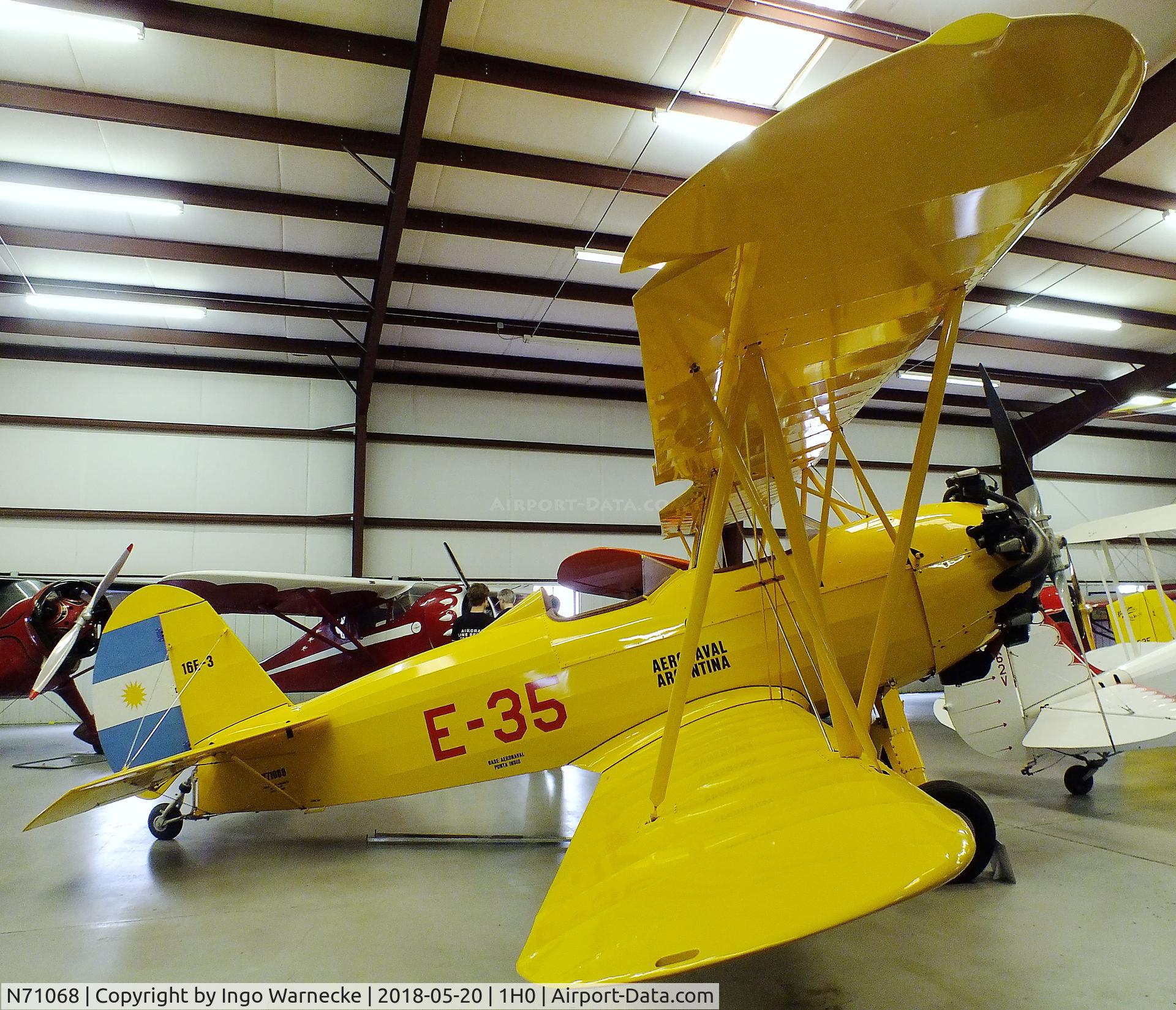 N71068, 1936 Curtiss-Wright Travel Air 16-E C/N 3548, Curtiss-Wright CW-16E (Travel Air 16-E) at the Aircraft Restoration Museum at Creve Coeur airfield, Maryland Heights MO
