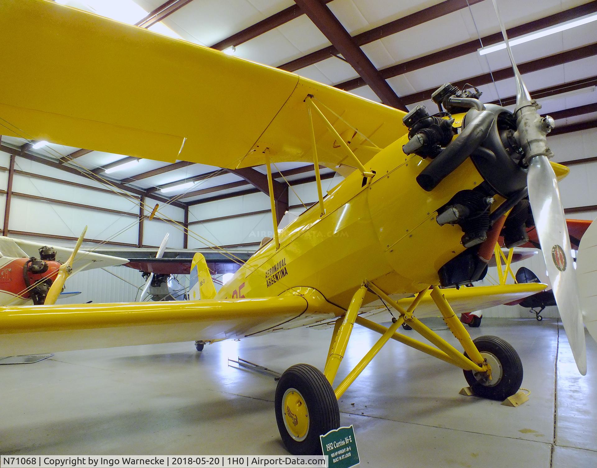 N71068, 1936 Curtiss-Wright Travel Air 16-E C/N 3548, Curtiss-Wright CW-16E (Travel Air 16-E) at the Aircraft Restoration Museum at Creve Coeur airfield, Maryland Heights MO