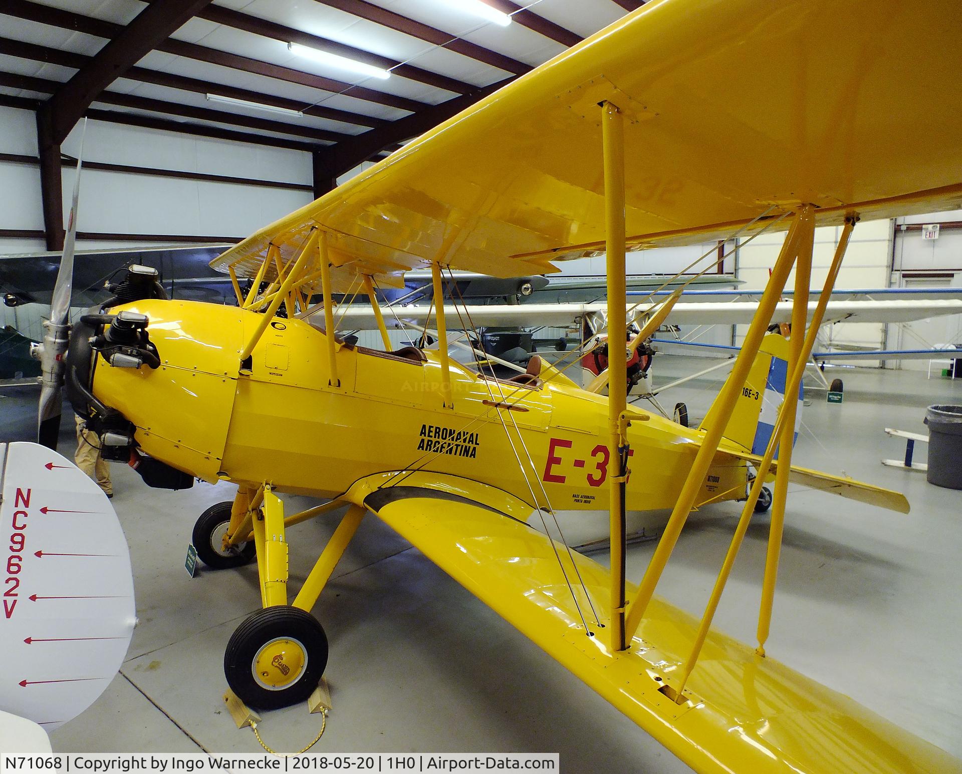 N71068, 1936 Curtiss-Wright Travel Air 16-E C/N 3548, Curtiss-Wright CW-16E (Travel Air 16-E) at the Aircraft Restoration Museum at Creve Coeur airfield, Maryland Heights MO