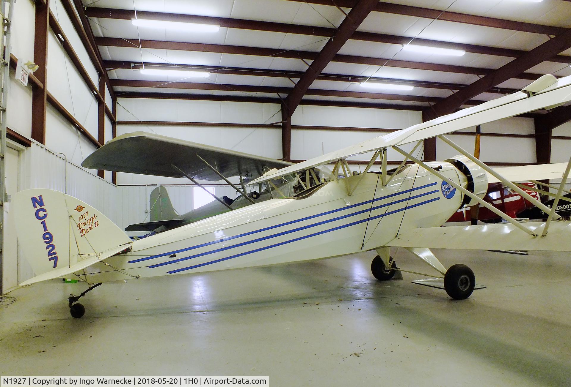 N1927, 1927 Driggs Dart II C/N 6, Driggs Dart II at the Aircraft Restoration Museum at Creve Coeur airfield, Maryland Heights MO