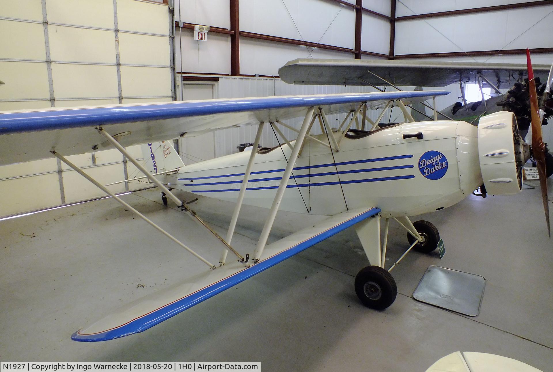 N1927, 1927 Driggs Dart II C/N 6, Driggs Dart II at the Aircraft Restoration Museum at Creve Coeur airfield, Maryland Heights MO