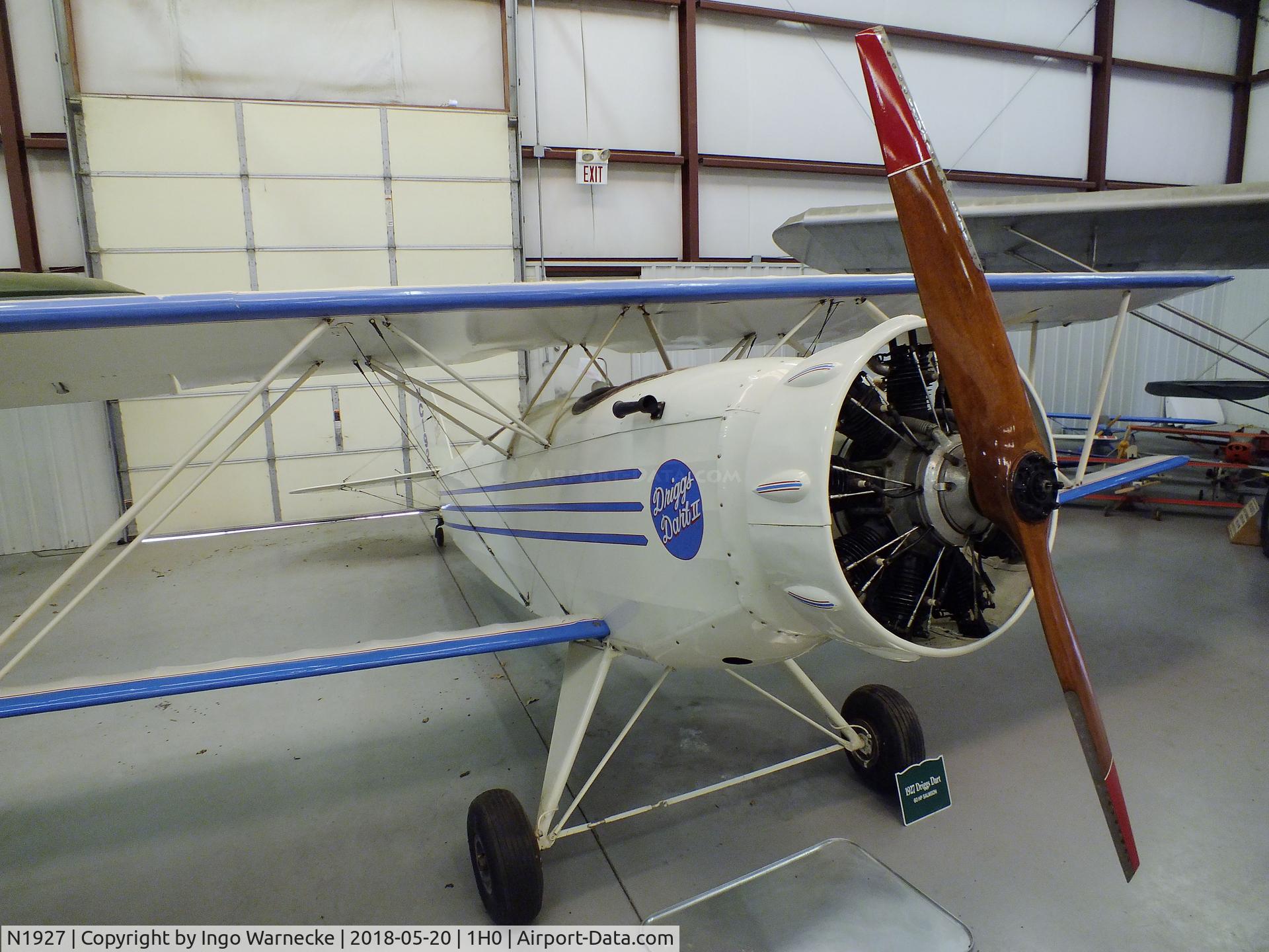 N1927, 1927 Driggs Dart II C/N 6, Driggs Dart II at the Aircraft Restoration Museum at Creve Coeur airfield, Maryland Heights MO