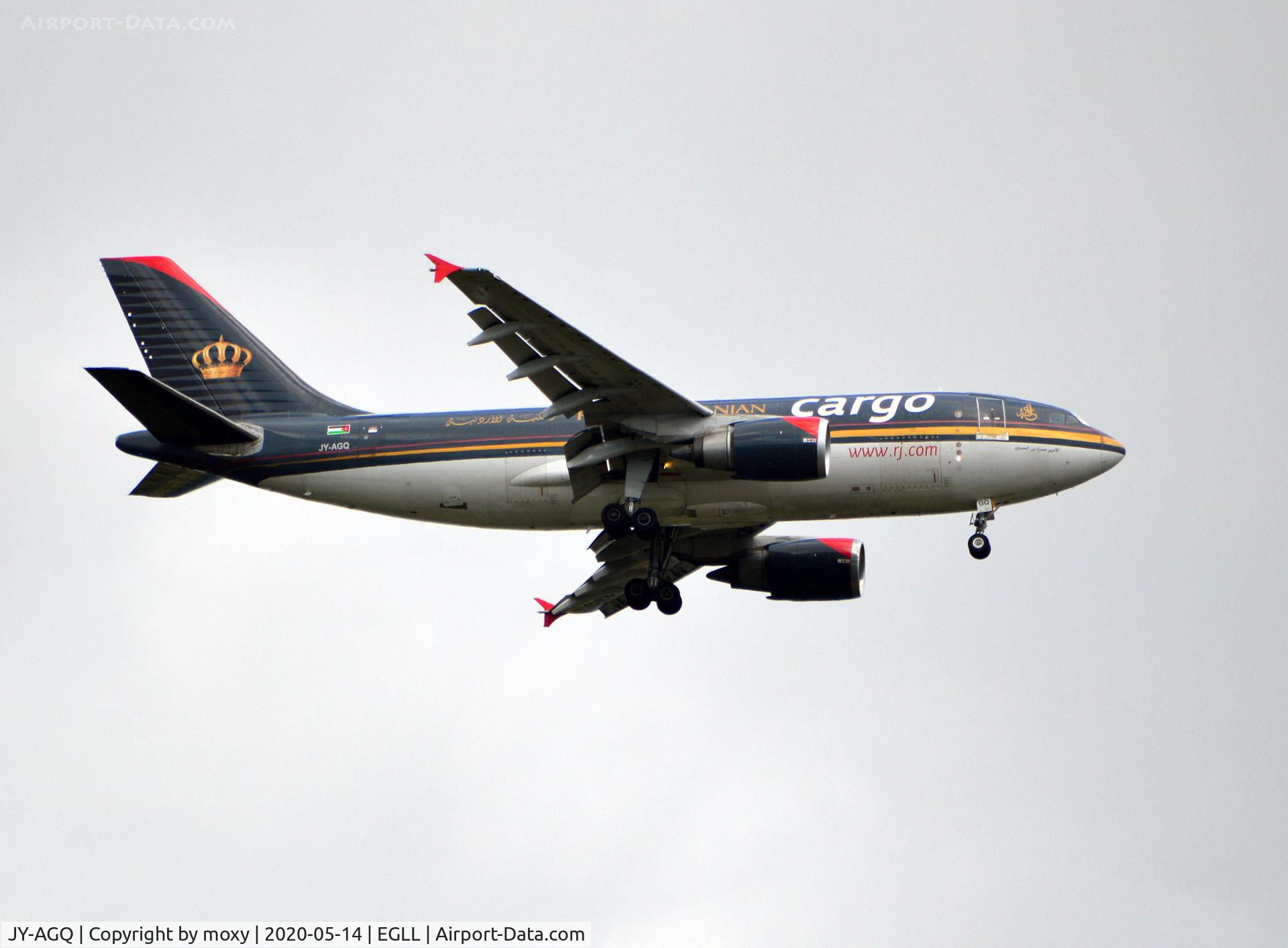 JY-AGQ, 1987 Airbus A310-304F C/N 445, Airbus A310-304F on finals to London Heathrow.