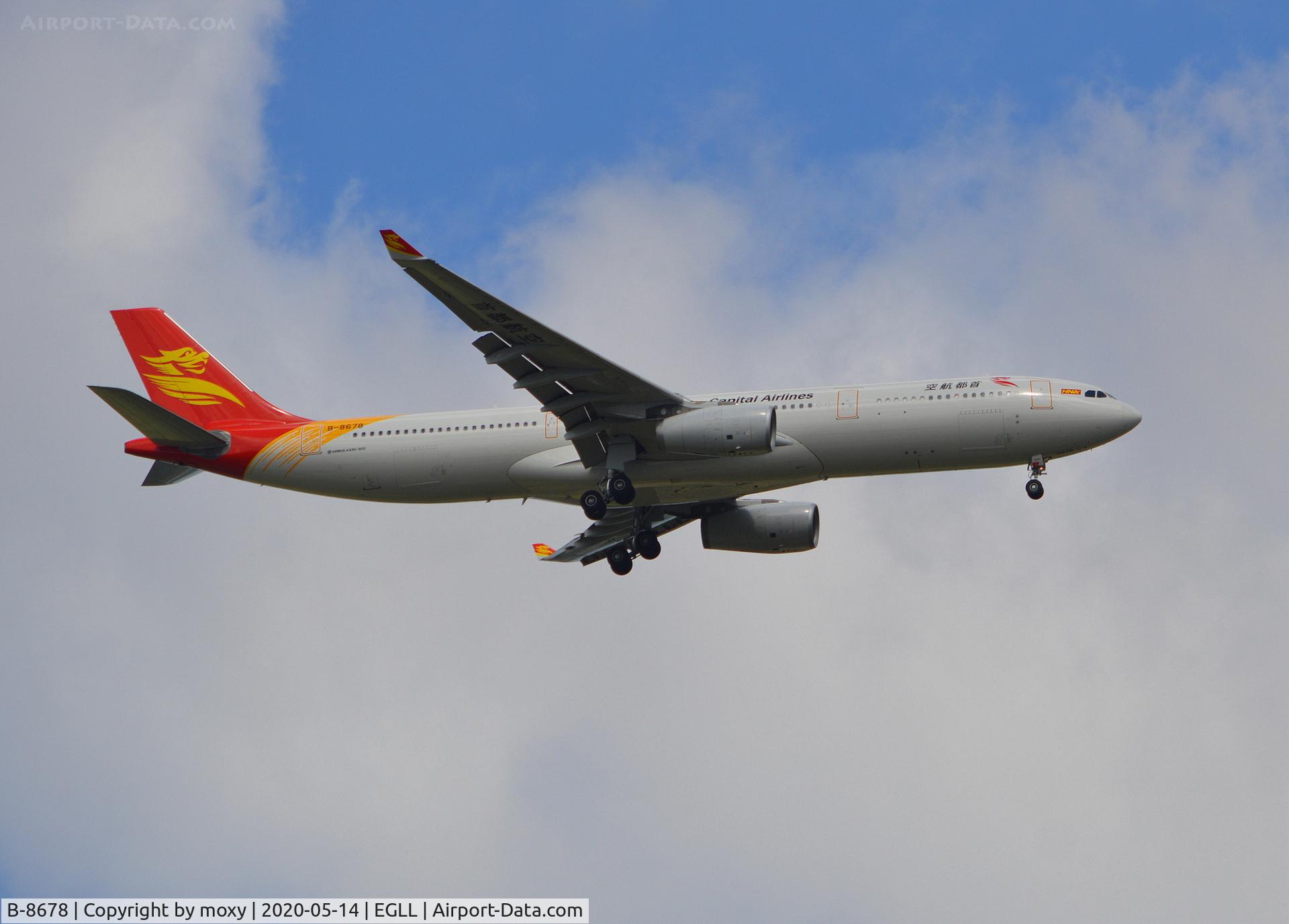 B-8678, 2016 Airbus A330-343 C/N 1753, Airbus A330-343 on finals to London Heathrow.