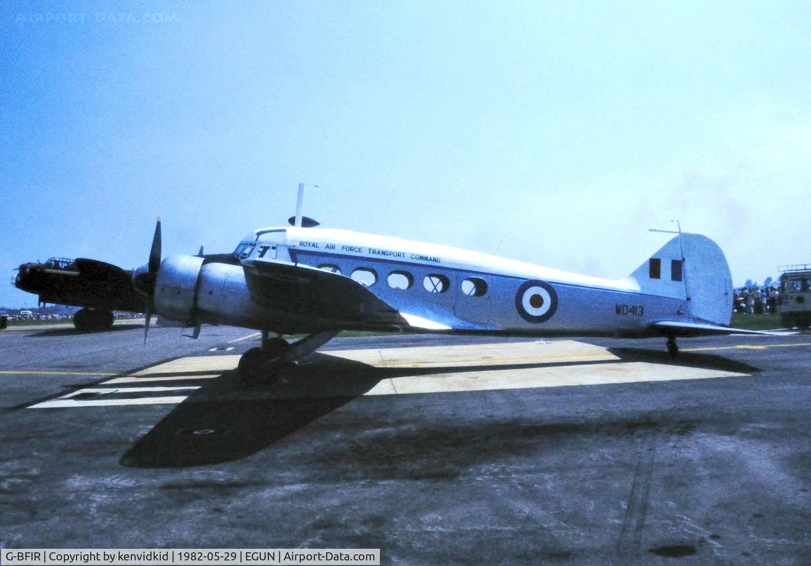 G-BFIR, 1950 Avro 652A Anson T.21 C/N 3634, At the 1982 Mildenhall Air Fete.