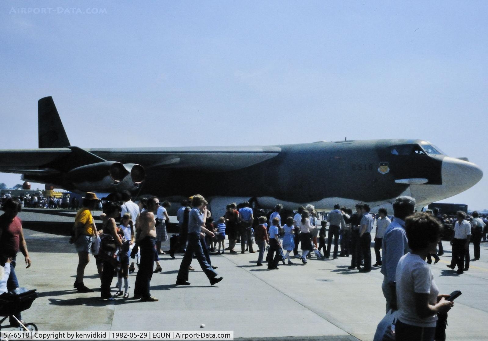 57-6518, 1957 Boeing B-52G Stratofortress C/N 464223, At the 1982 Mildenhall Air Fete.