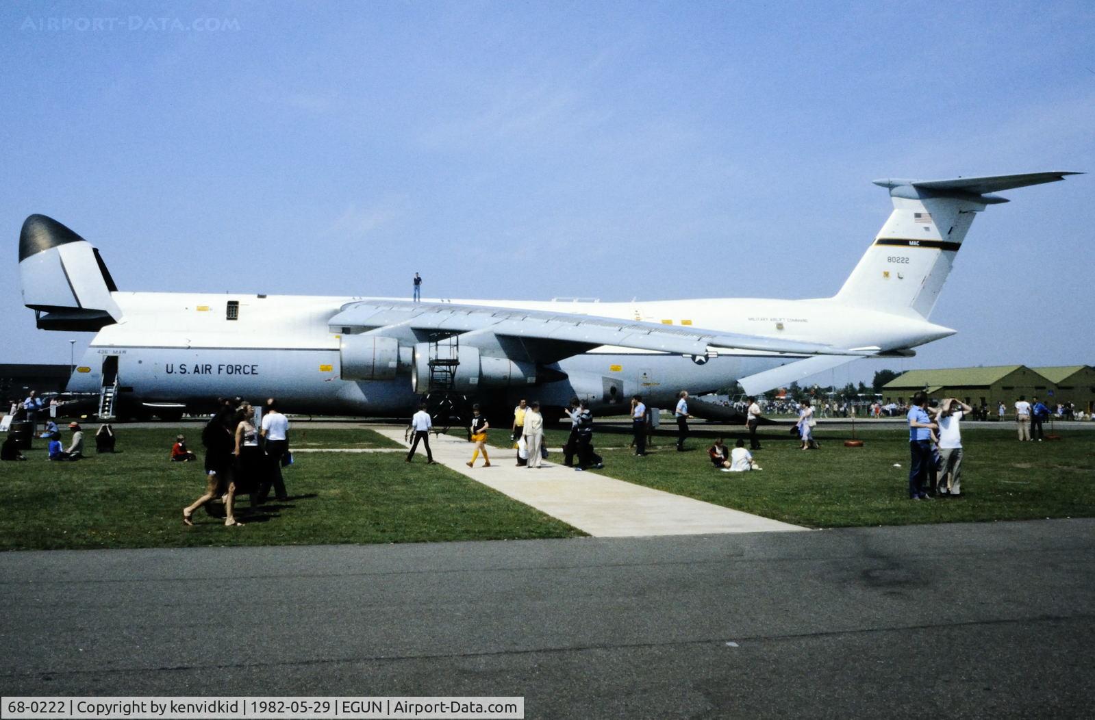 68-0222, 1968 Lockheed C-5A Galaxy C/N 500-0025, At the 1982 Mildenhall Air Fete.