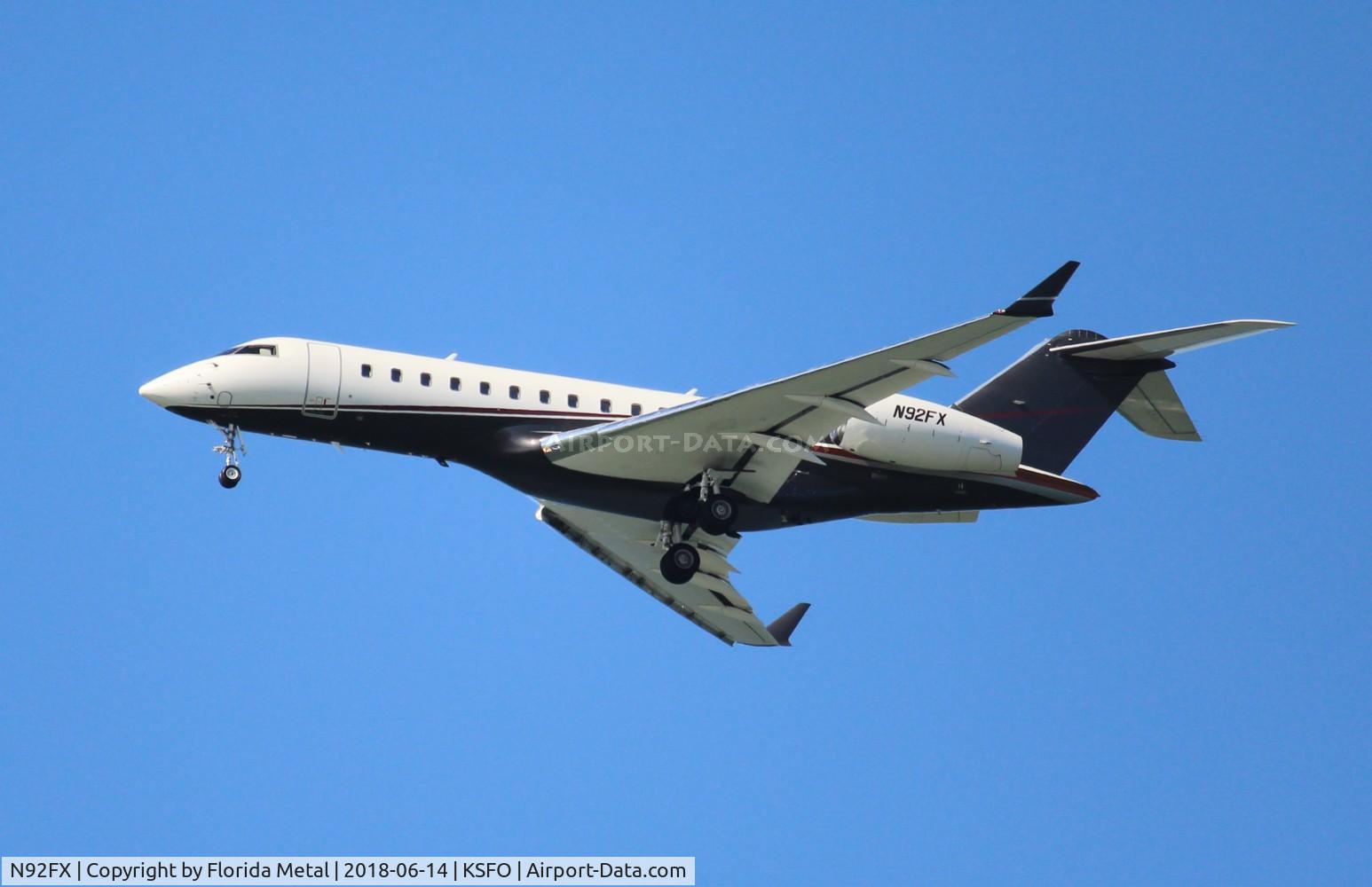N92FX, 2004 Bombardier BD-700-1A10 Global Express C/N 9147, SFO 2018