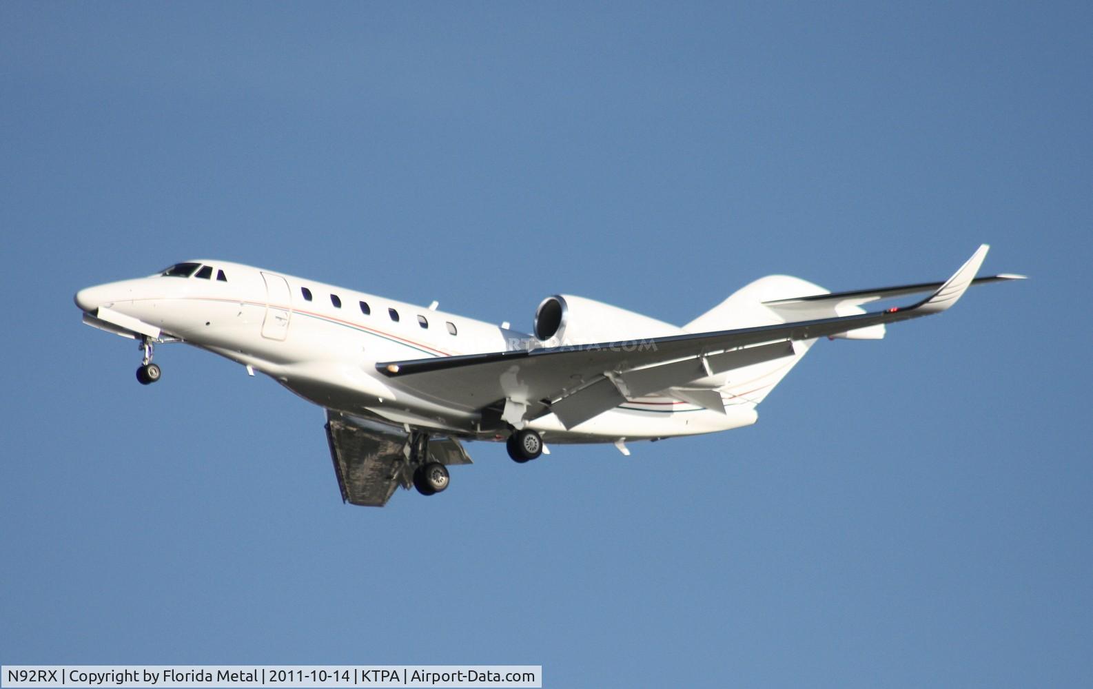 N92RX, 2009 Cessna 750 Citation X Citation X C/N 750-0301, TPA 2011