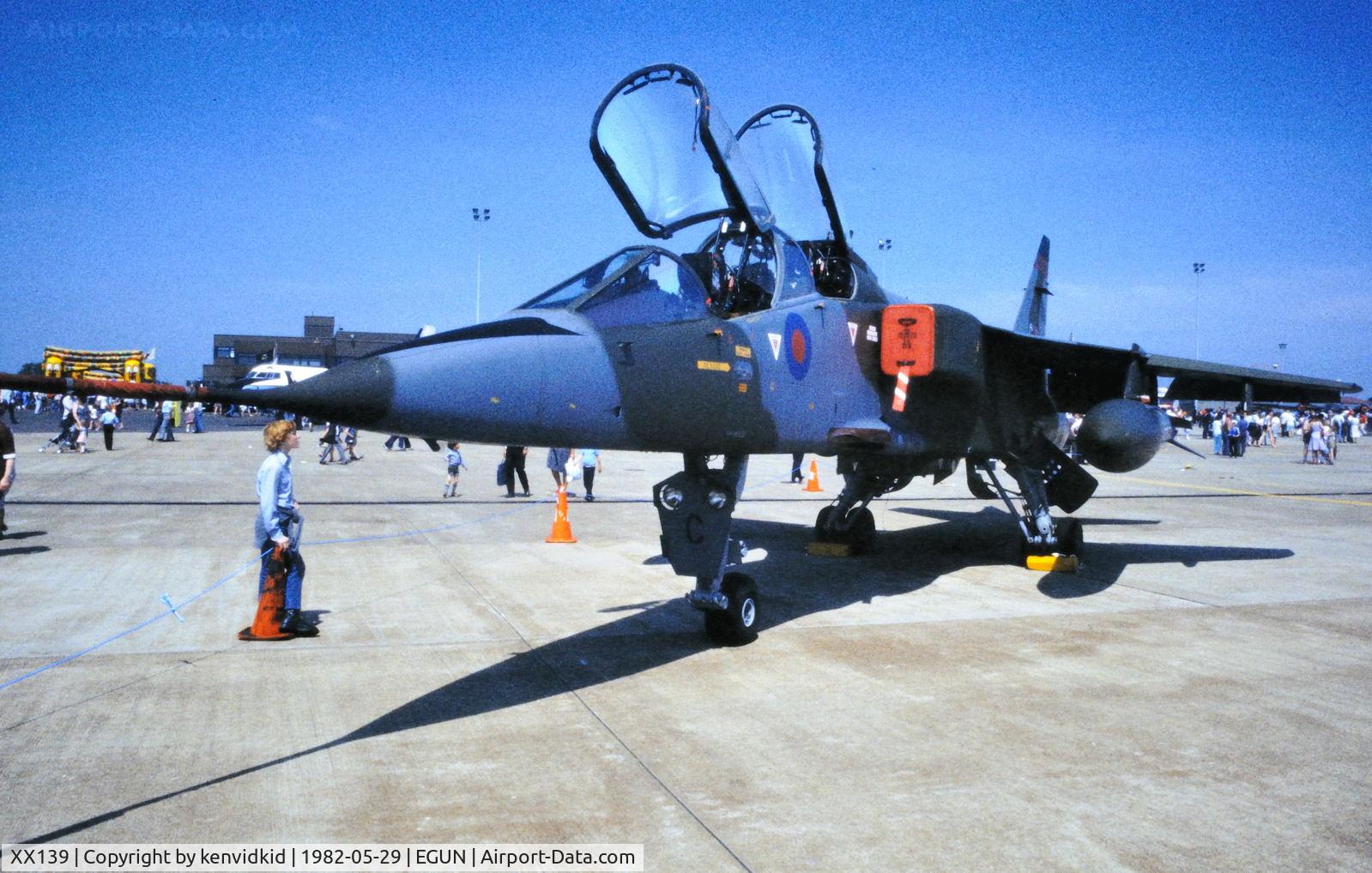 XX139, 1973 Sepecat Jaguar T.2A C/N B.4, At the 1982 Mildenhall Air Fete.