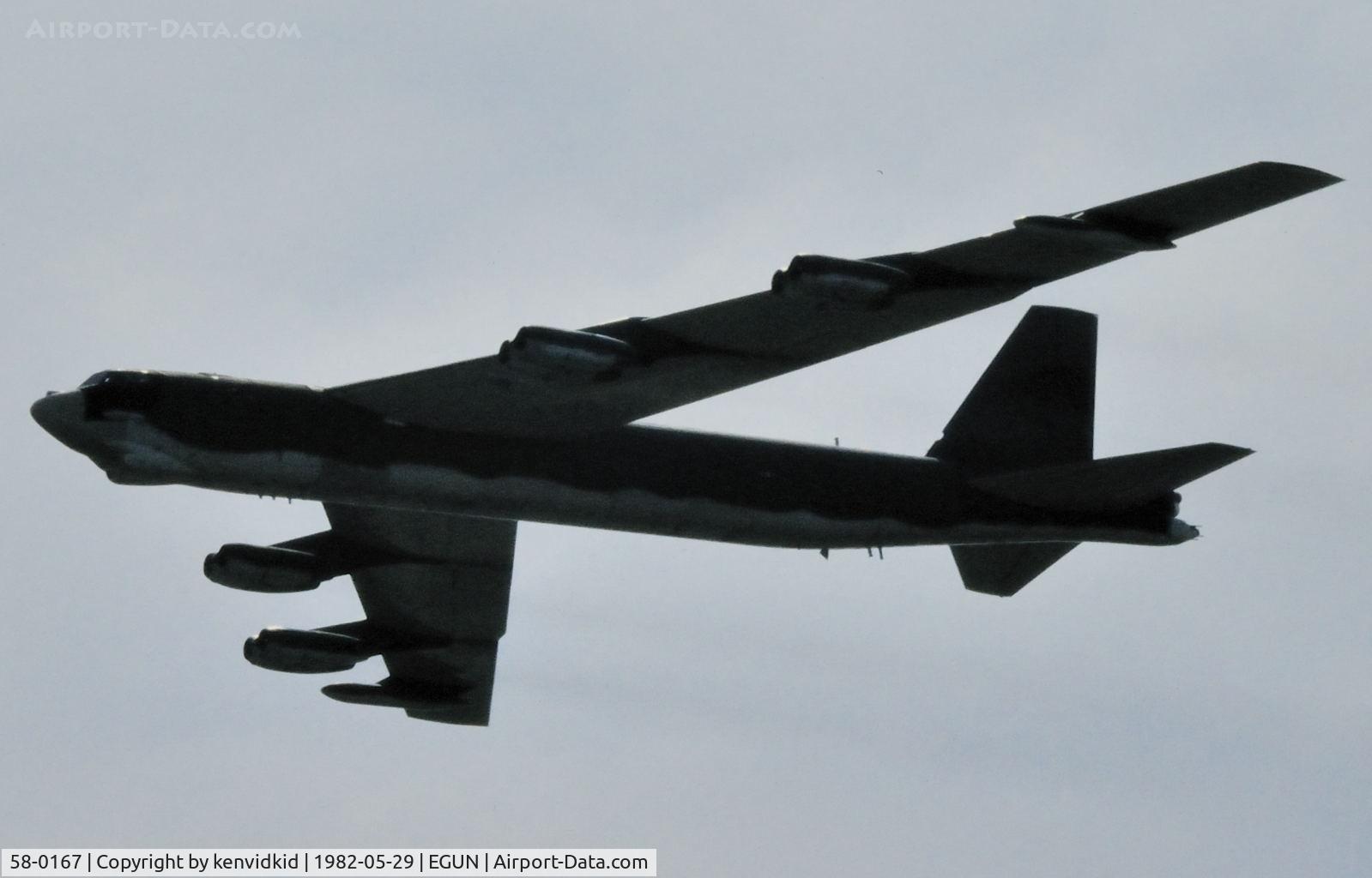 58-0167, Boeing B-52G Stratofortress C/N 464235, At the 1982 Mildenhall Air Fete.