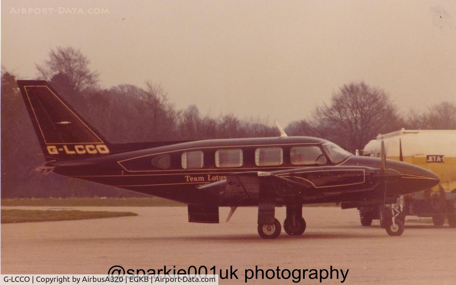 G-LCCO, 1978 Piper PA-31-325 Navajo C/R C/N 31-7812082, Team Lotus Navajo seen at Biggin Hill
date unknown scanned from my private collection