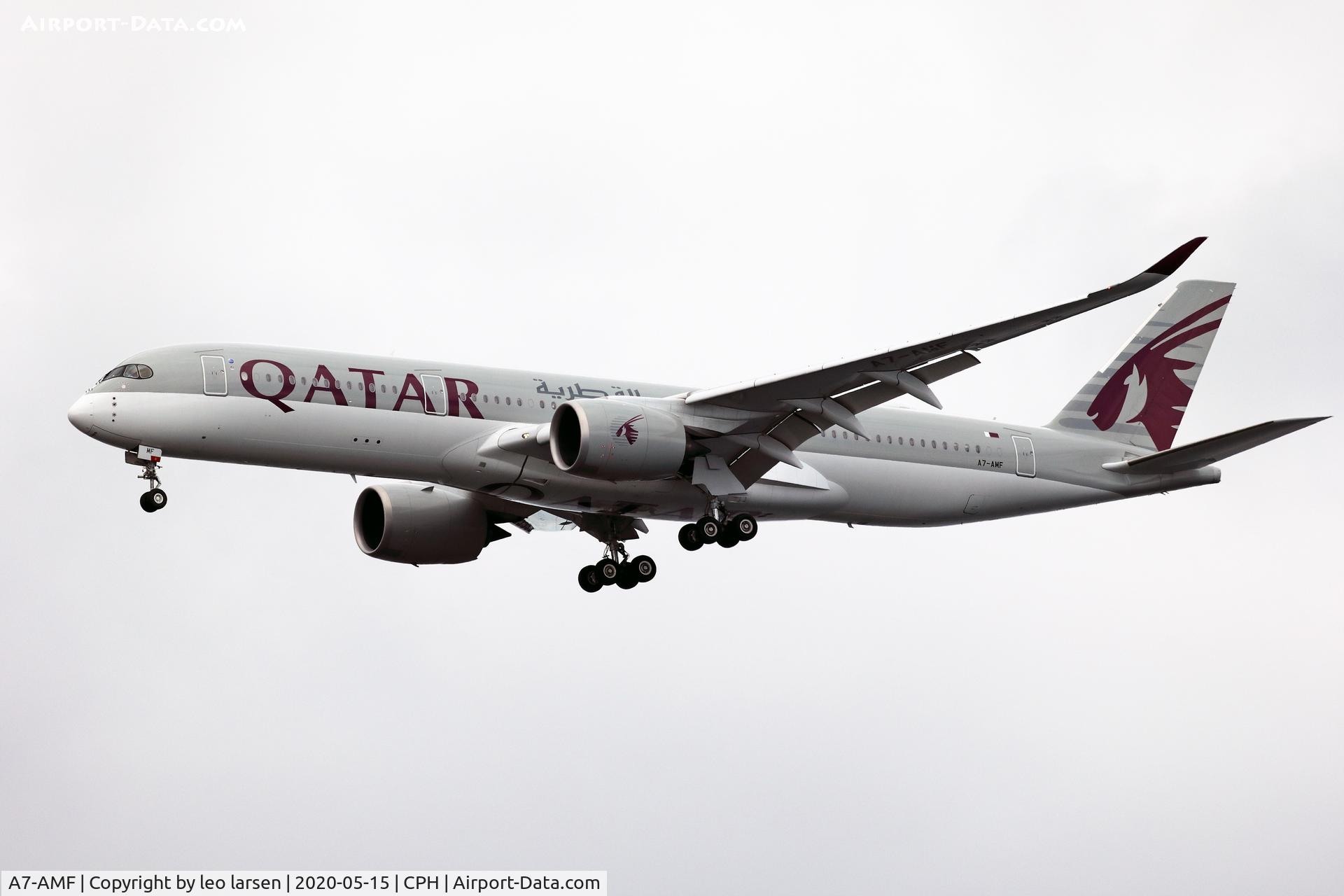 A7-AMF, 2018 Airbus A350-941 C/N 172, Copenhagen 15.5.2020 L/D R-22R