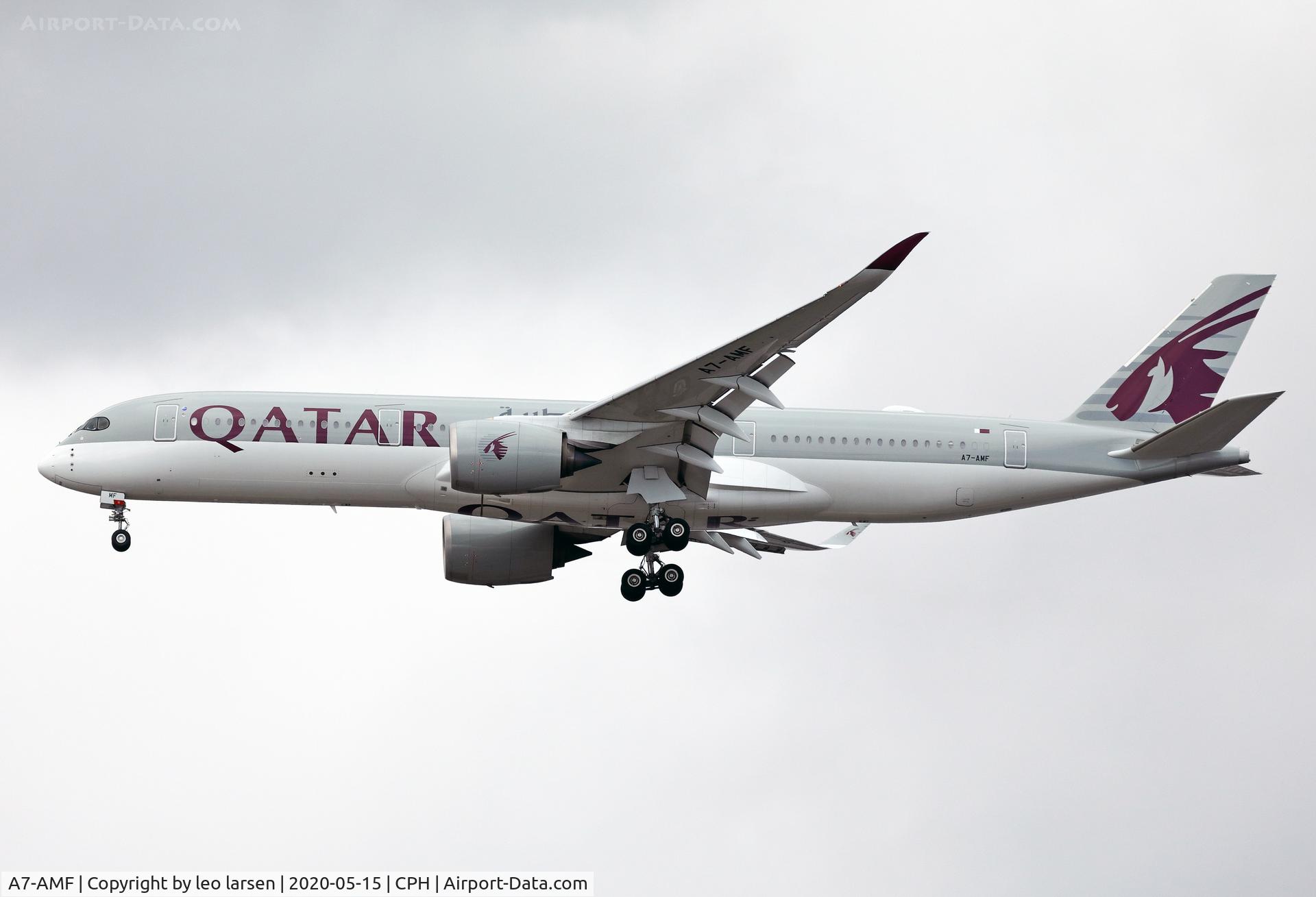 A7-AMF, 2018 Airbus A350-941 C/N 172, Copenhagen 15.5.2020 L/D R-22R