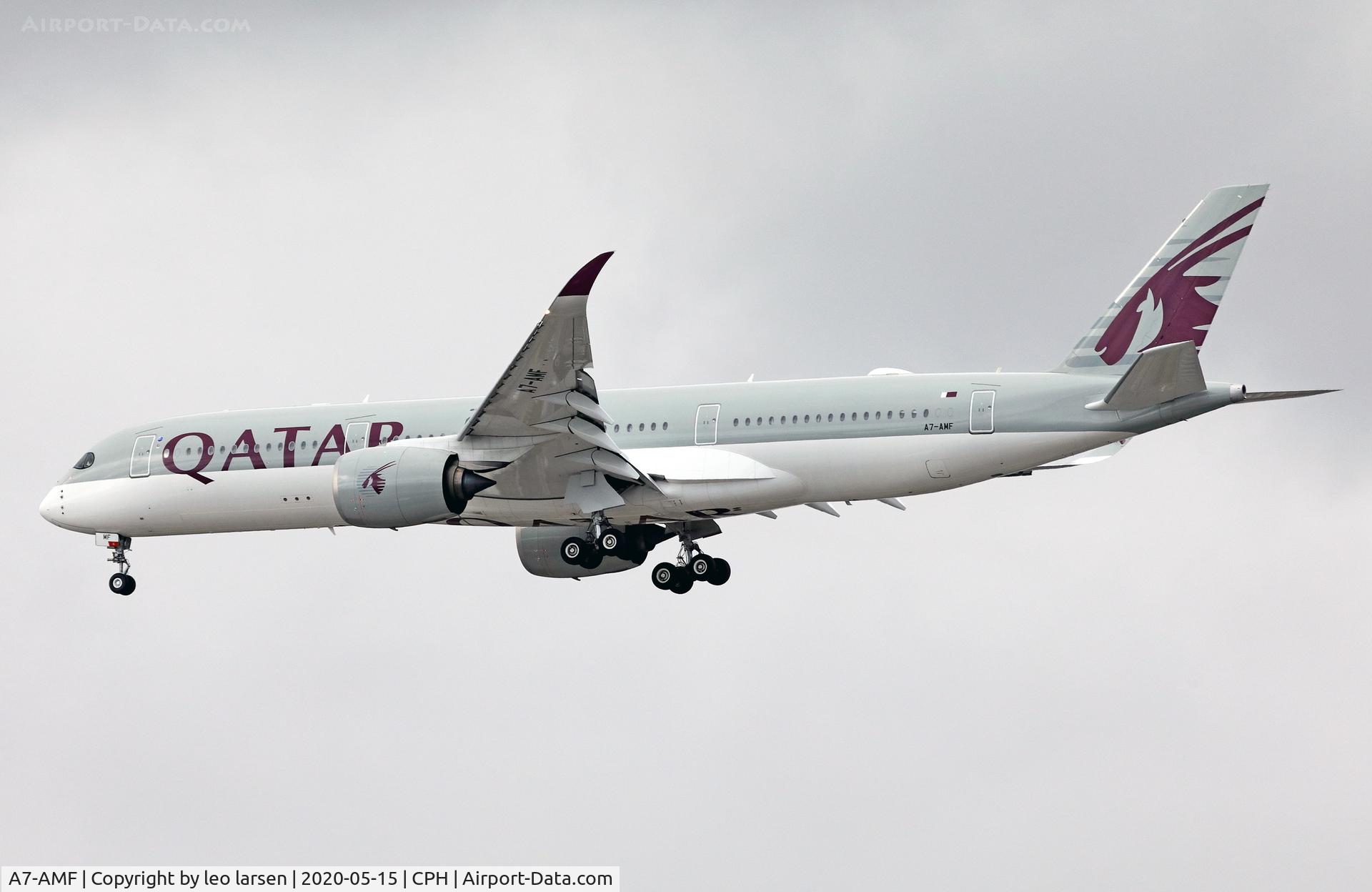 A7-AMF, 2018 Airbus A350-941 C/N 172, Copenhagen 15.5.2020 L/D R-22R
