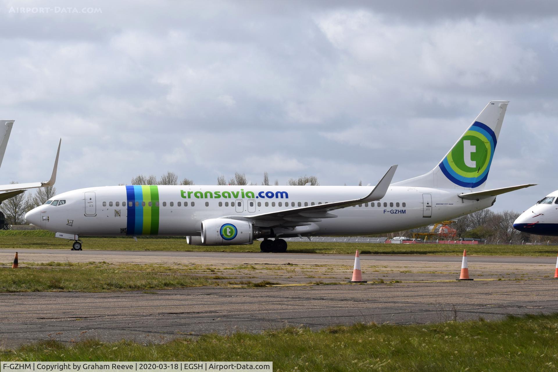 F-GZHM, 2014 Boeing 737-8K2 C/N 37792, In storage at Norwich.