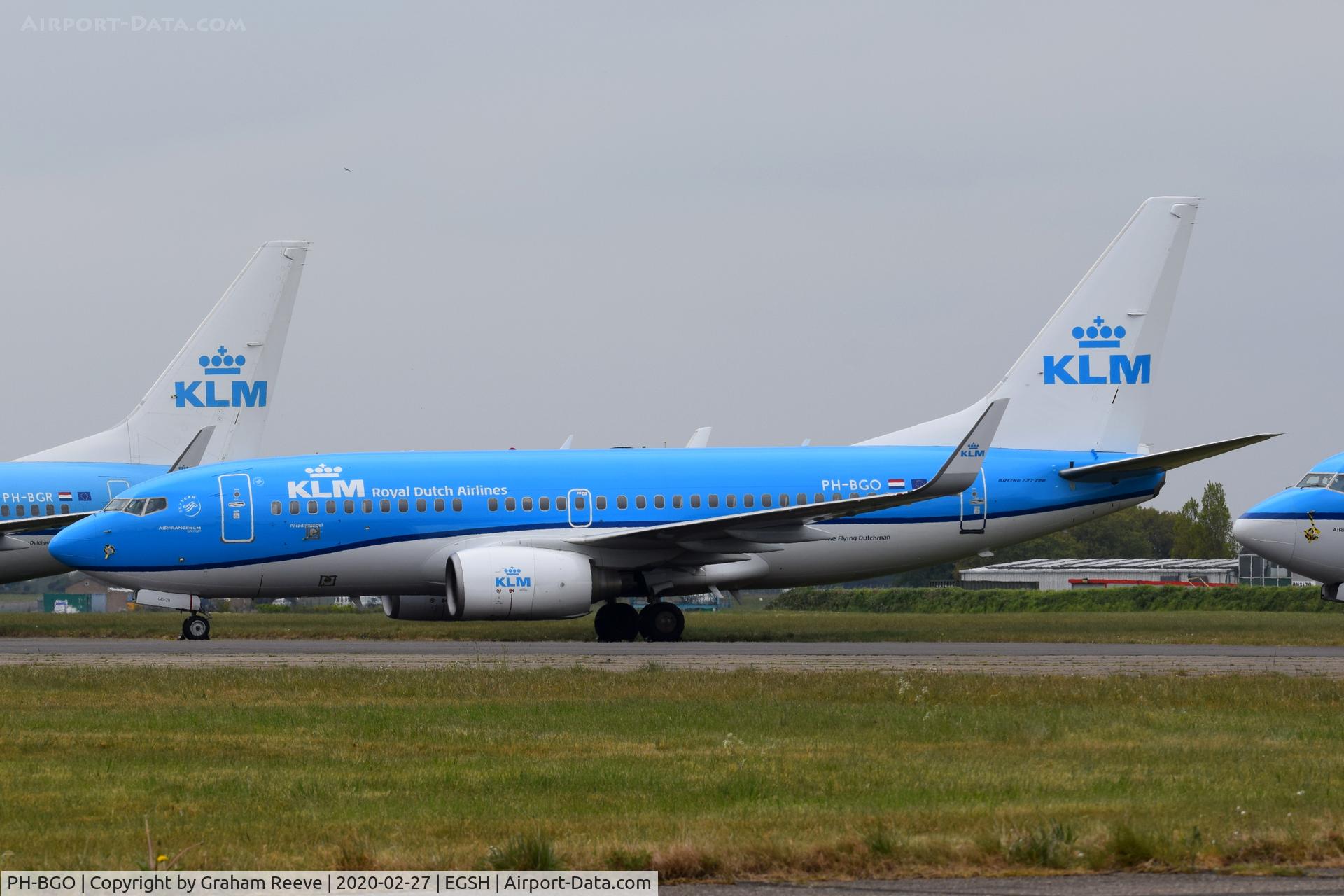 PH-BGO, 2011 Boeing 737-7K2 C/N 38126, In storage at Norwich.