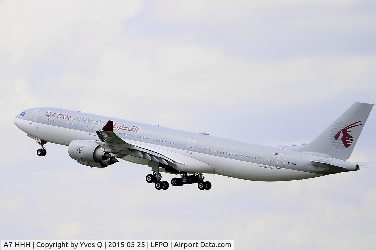 A7-HHH, 2003 Airbus A340-541 C/N 495, Airbus A340-541, Take off rwy 24, Paris-Orly airport (LFPO-ORY)