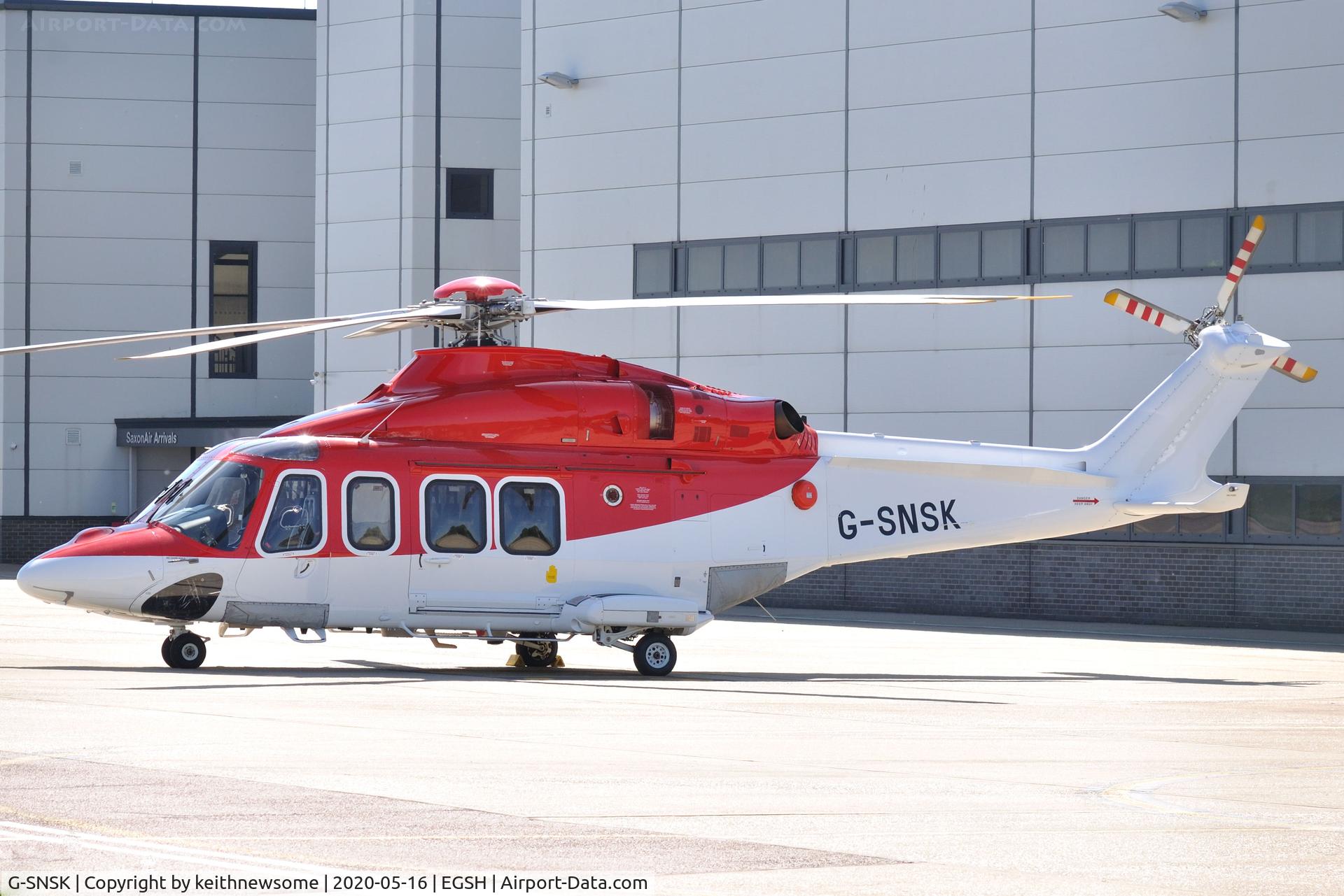 G-SNSK, 2013 AgustaWestland AW-139 C/N 41354, Revised colour scheme.