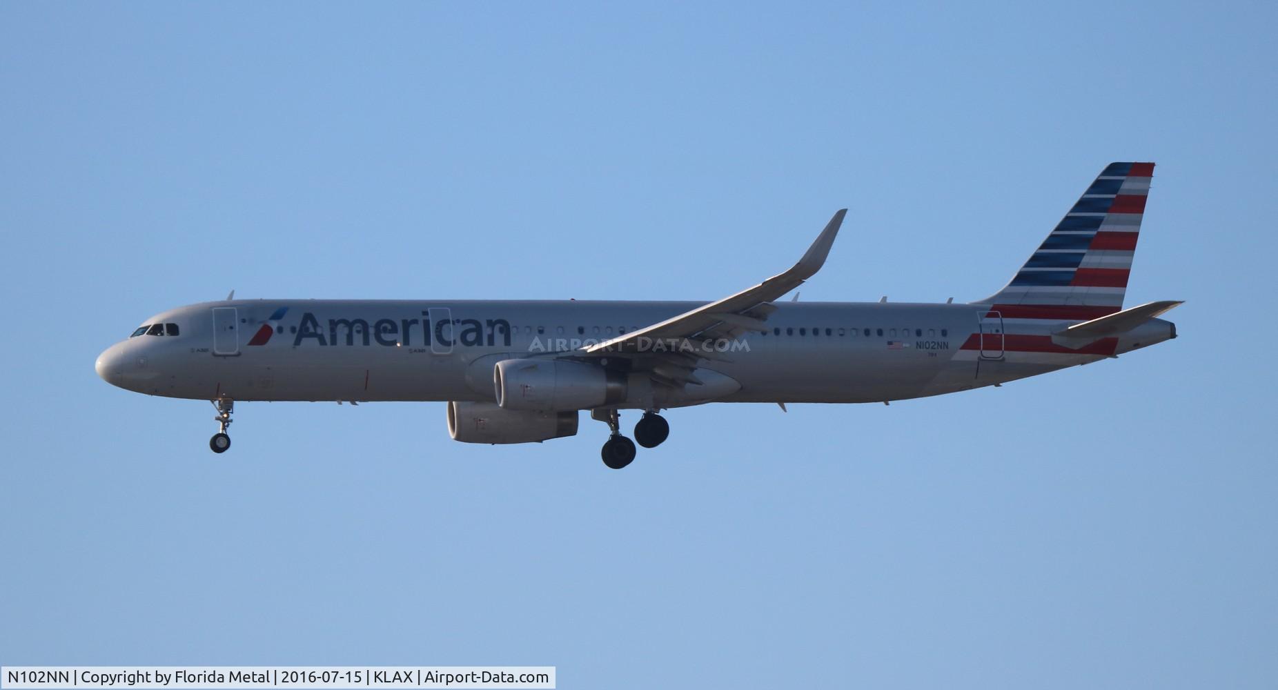 N102NN, 2013 Airbus A321-231 C/N 5860, LAX 2016