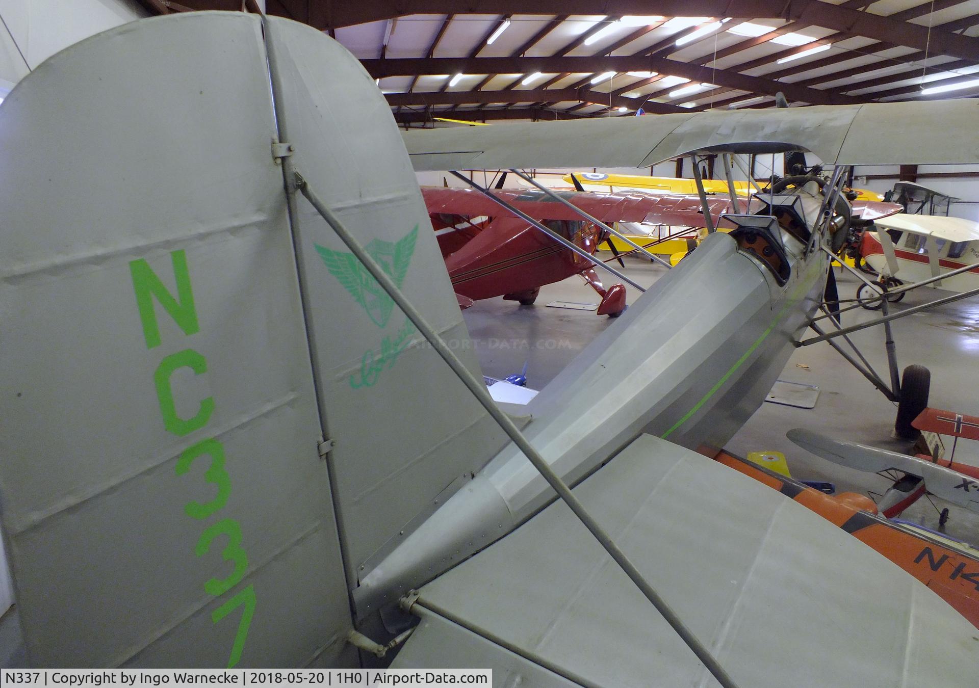 N337, 1928 Timm Collegiatem-150 C/N 101, Timm Collegiate M-150 at the Aircraft Restoration Museum at Creve Coeur airfield, Maryland Heights MO
