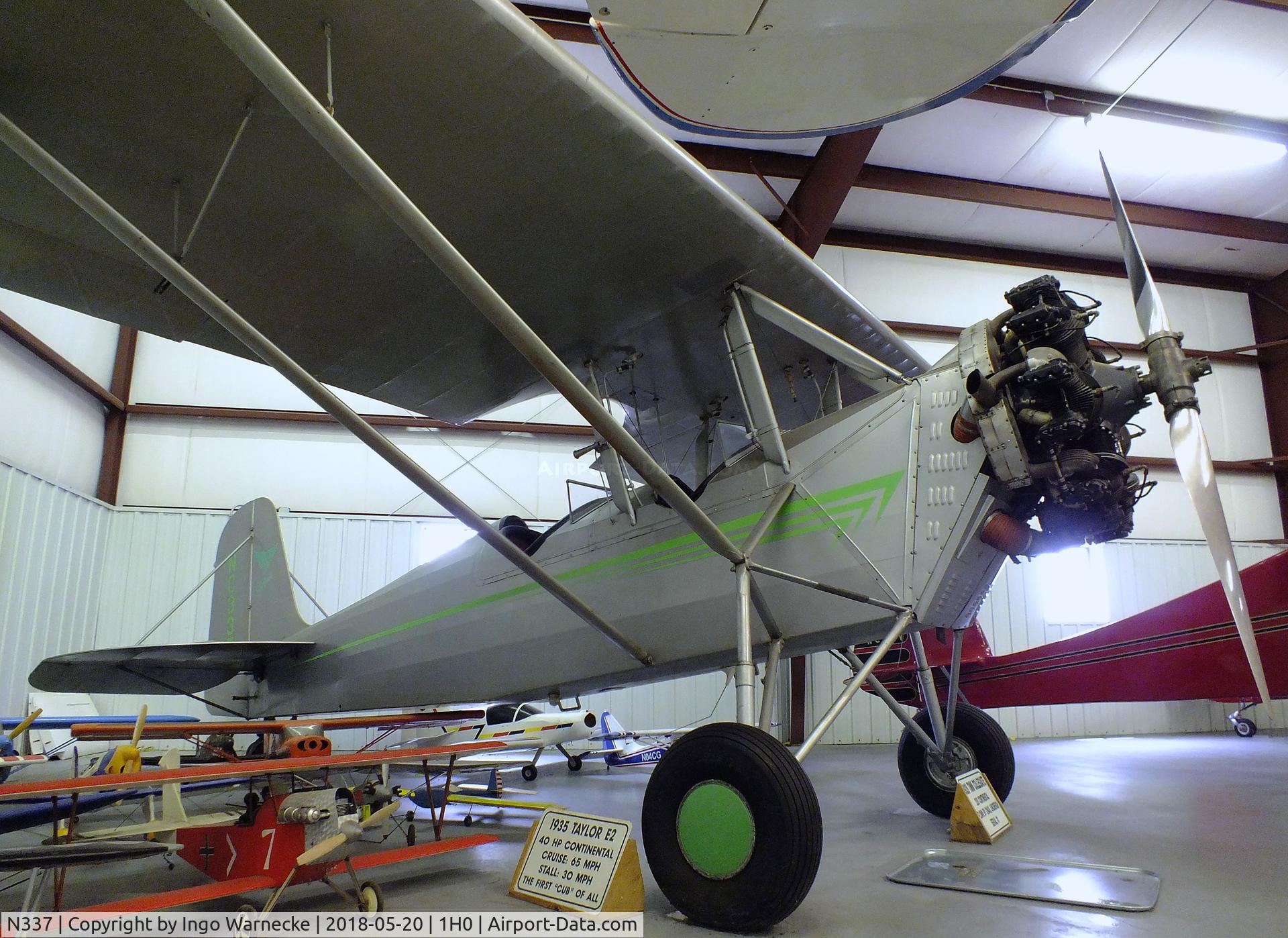 N337, 1928 Timm Collegiatem-150 C/N 101, Timm Collegiate M-150 at the Aircraft Restoration Museum at Creve Coeur airfield, Maryland Heights MO