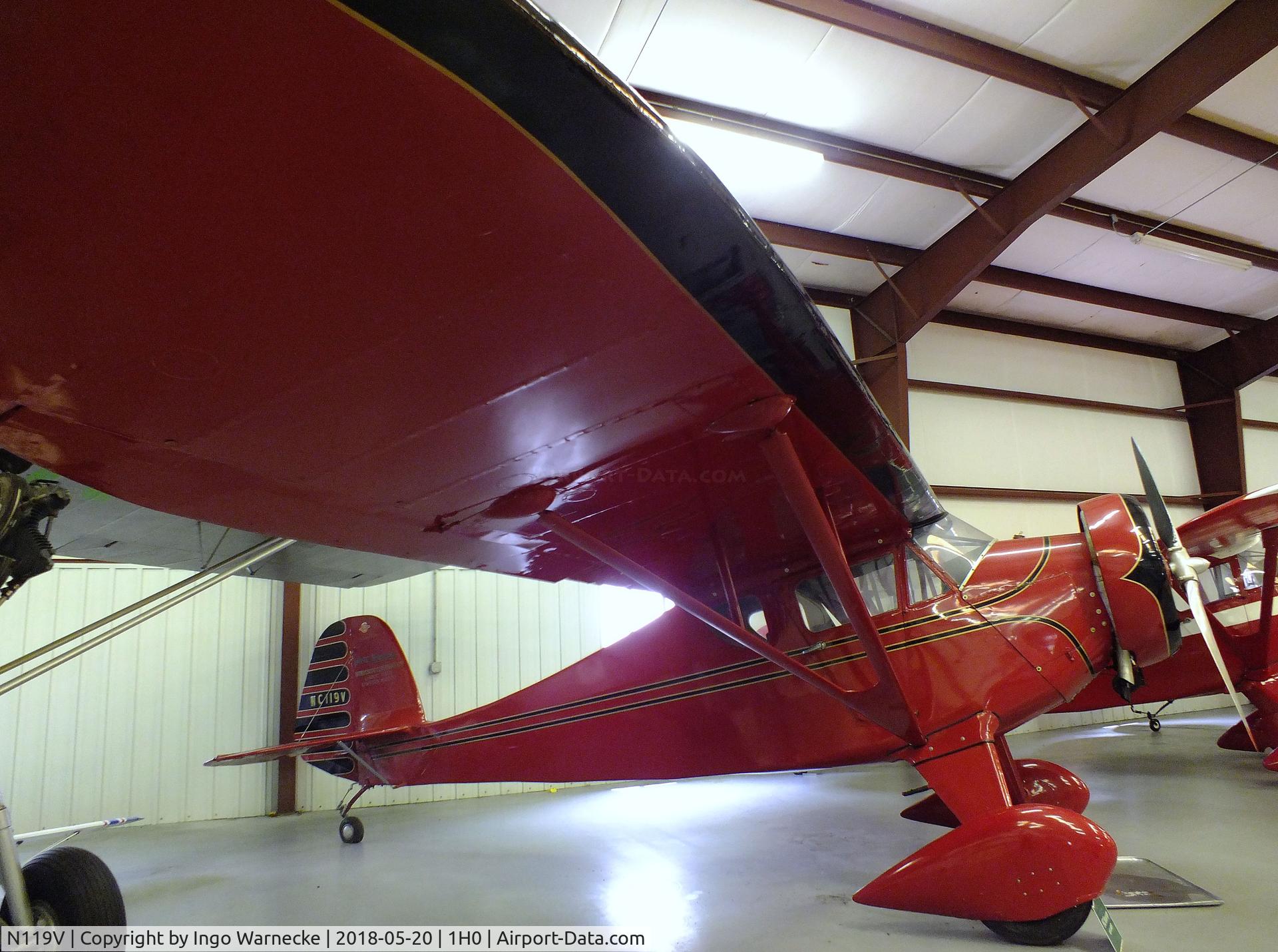 N119V, 1932 Monocoupe 90 C/N 628, Monocoupe 90 at the Aircraft Restoration Museum at Creve Coeur airfield, Maryland Heights MO
