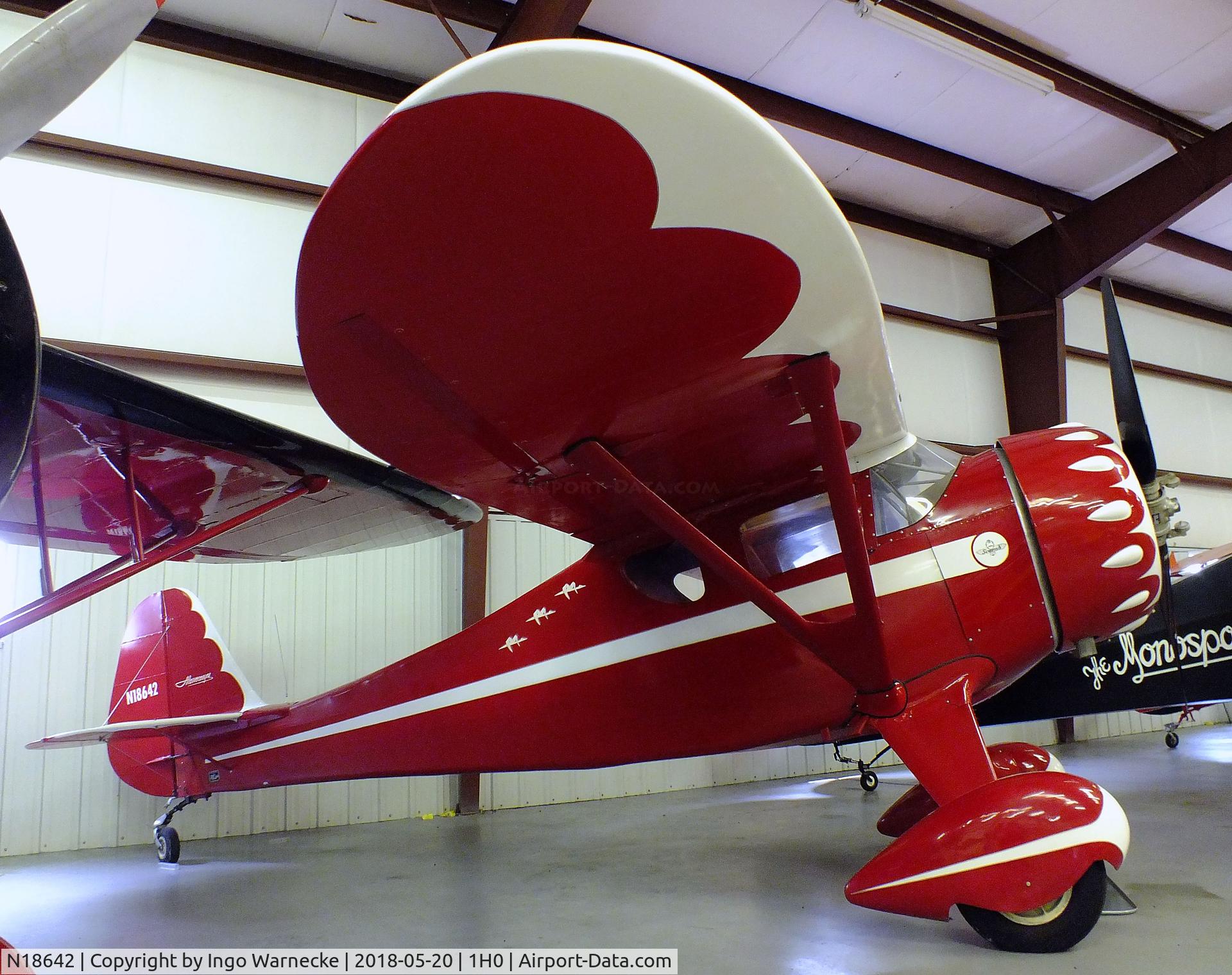 N18642, 1933 Monocoupe 110 C/N 6W53, Monocoupe 110 at the Aircraft Restoration Museum at Creve Coeur airfield, Maryland Heights MO