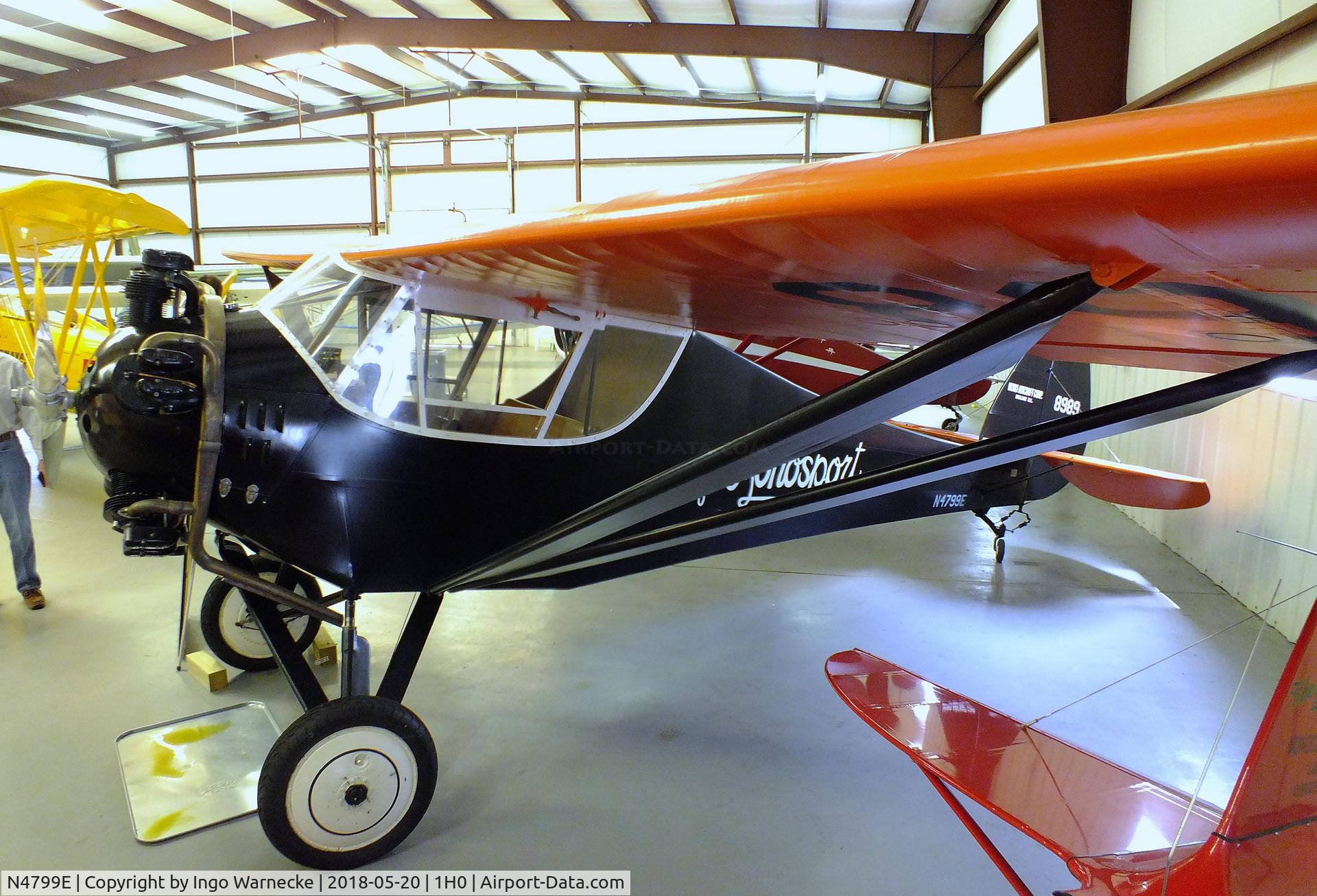 N4799E, Mono-aircraft Monosport 2 C/N 2004, Mono-Aircraft Monosport 2 at the Aircraft Restoration Museum at Creve Coeur airfield, Maryland Heights MO