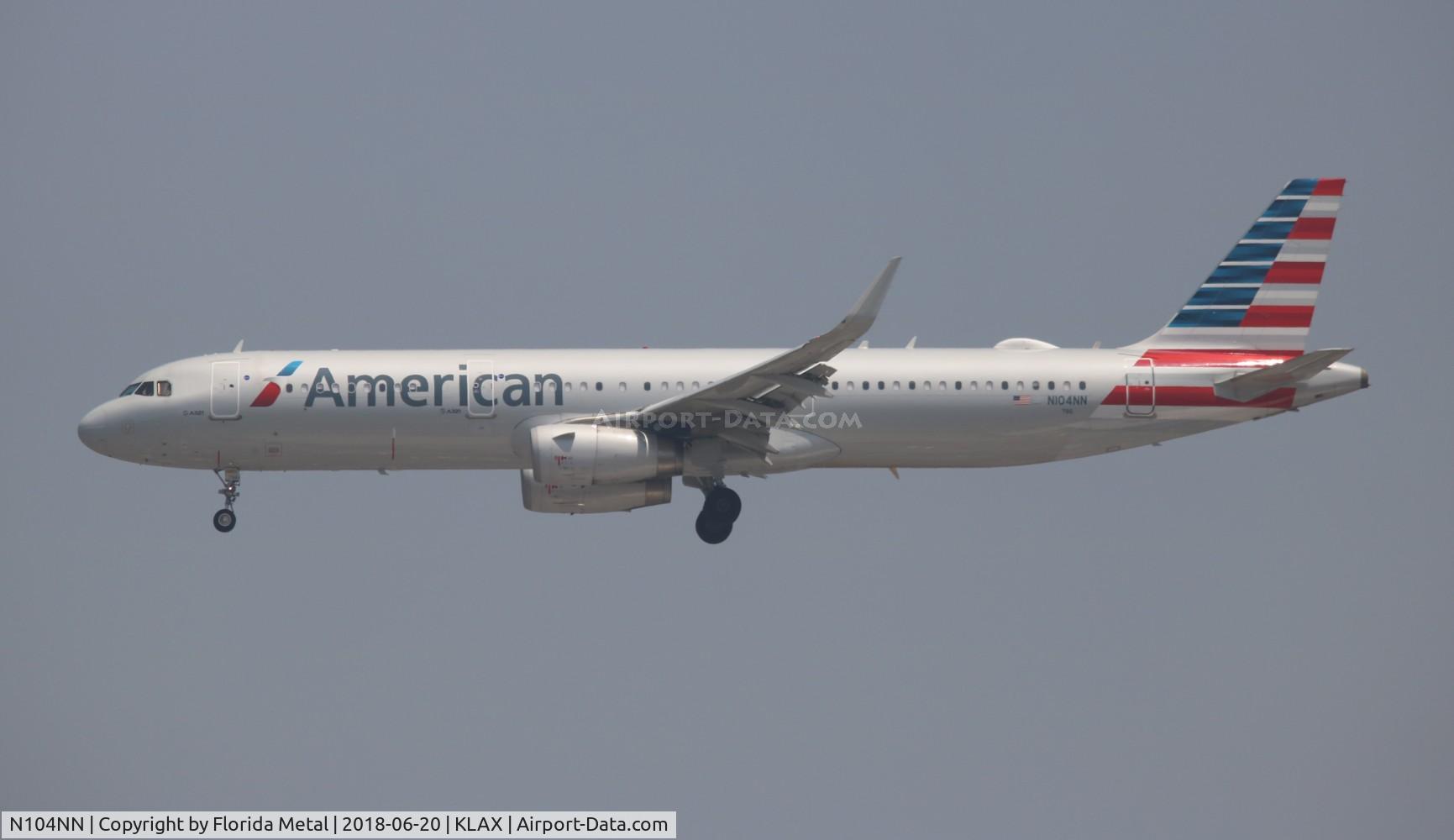 N104NN, 2013 Airbus A321-231 C/N 5895, LAX 2018