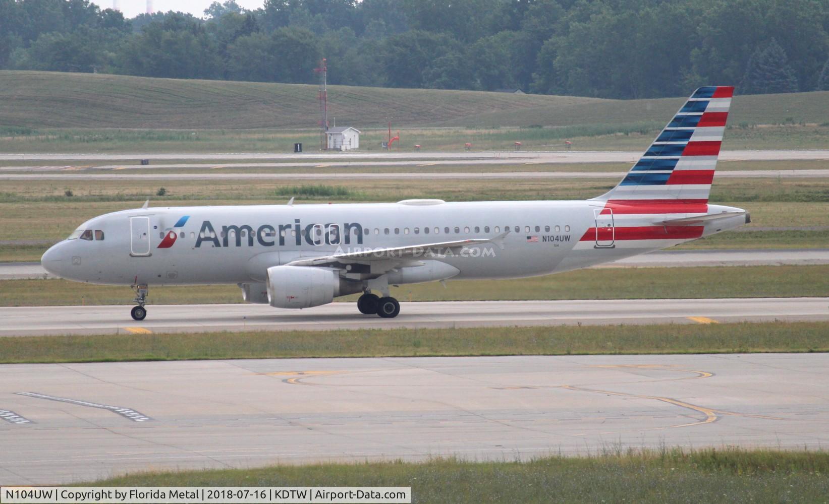 N104UW, 1999 Airbus A320-214 C/N 0863, DTW 2018