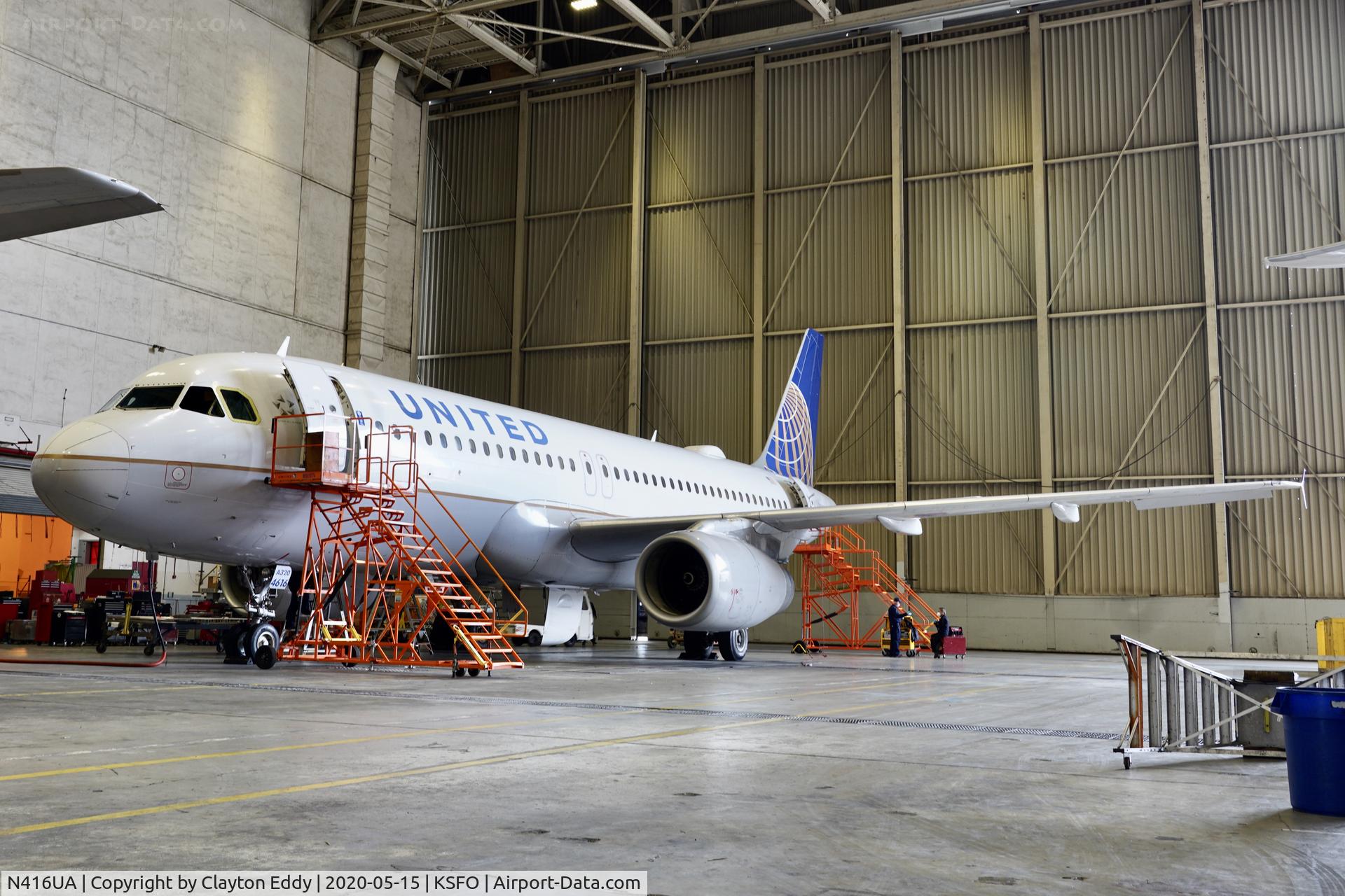 N416UA, 1994 Airbus A320-232 C/N 479, SFO 2020.