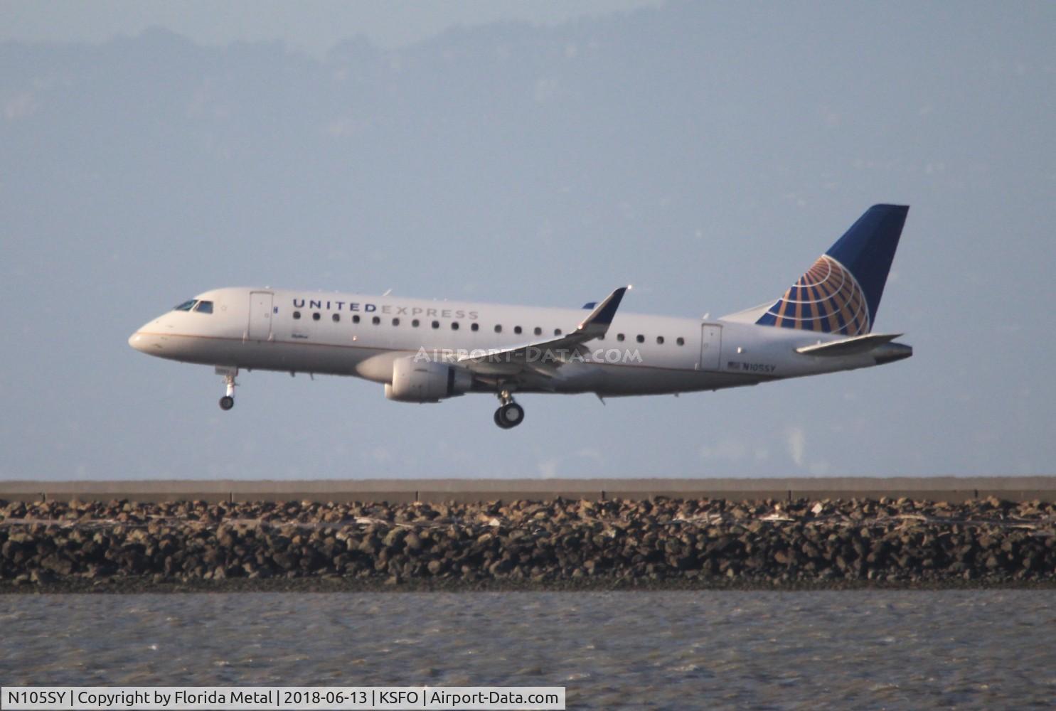 N105SY, 2014 Embraer 175LR (ERJ-170-200LR) C/N 17000395, SFO 2018