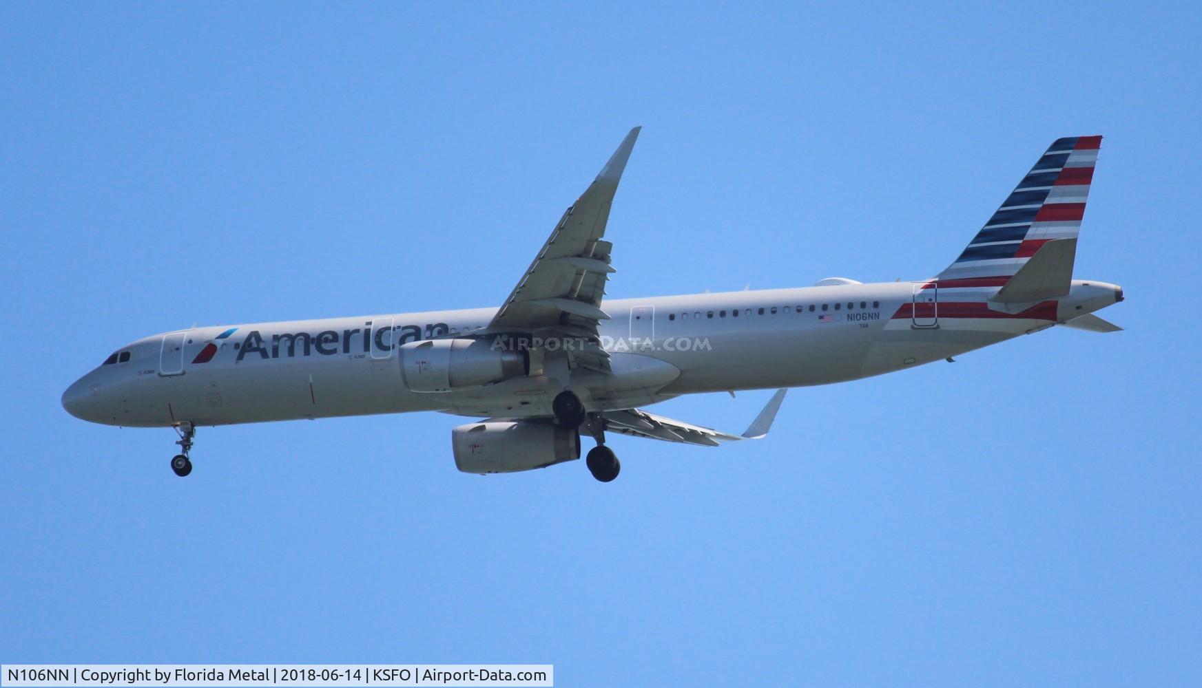 N106NN, 2013 Airbus A321-231 C/N 5932, SFO 2018