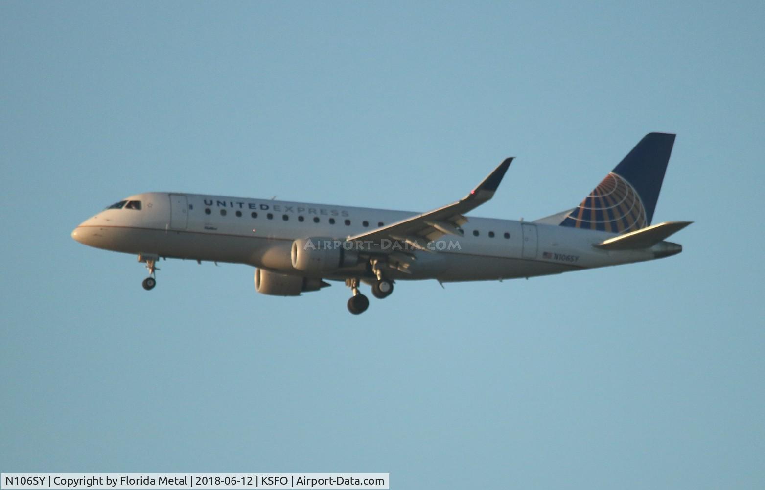 N106SY, 2013 Embraer 175LR (ERJ-170-200LR) C/N 17000399, SFO 2018