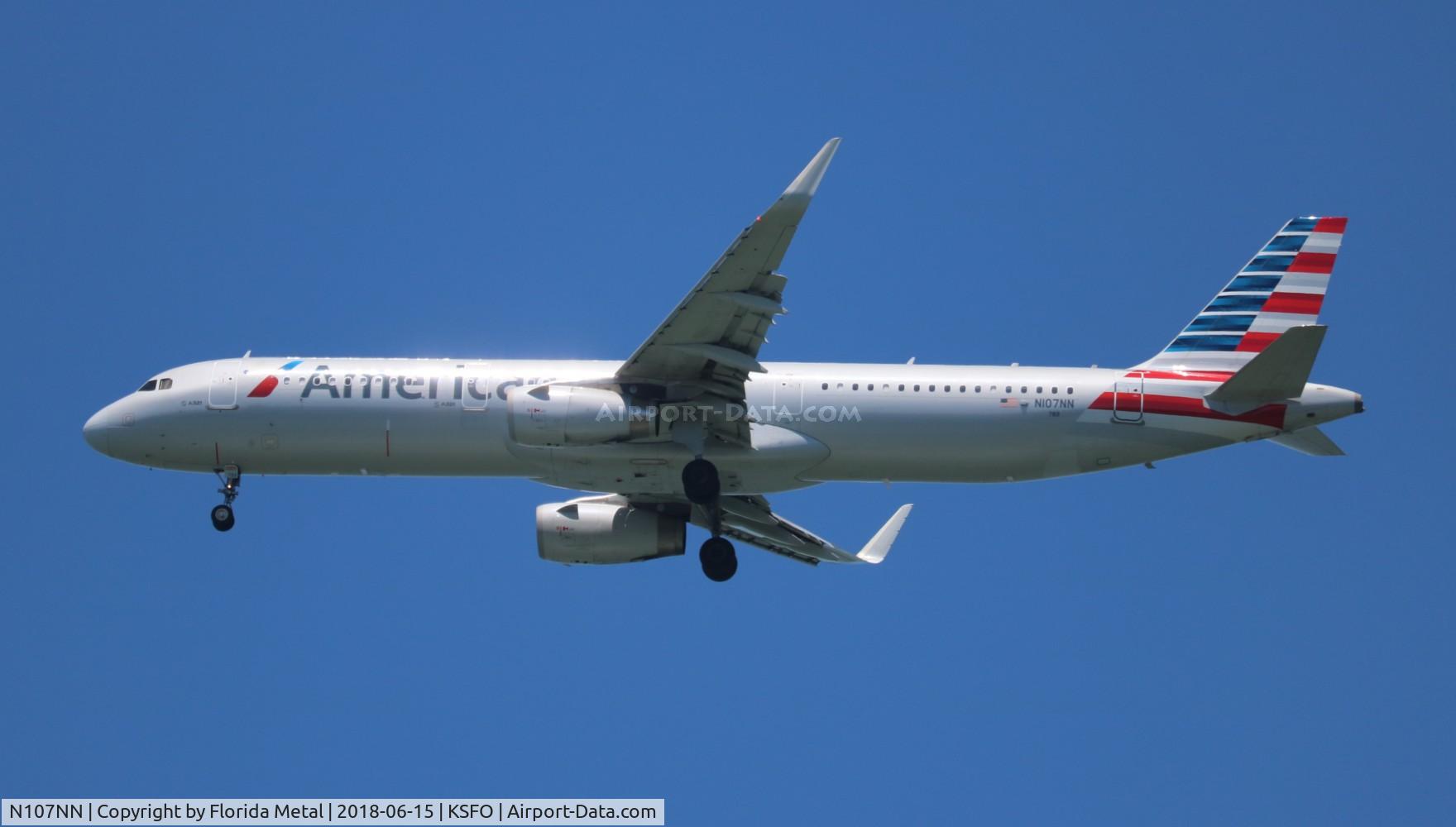 N107NN, 2013 Airbus A321-231 C/N 5938, SFO 2018