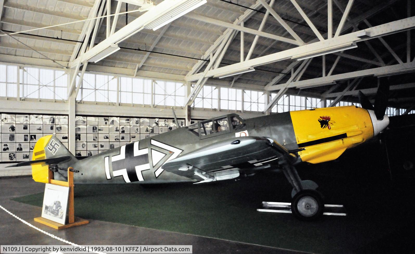 N109J, 1975 Messerschmitt Bf-109G C/N 392, At the Champlin Fighter Museum.