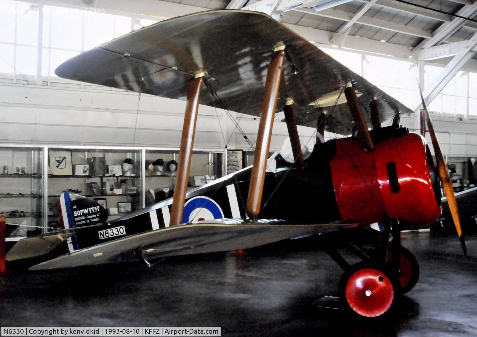 N6330, 1981 Sopwith F.1 Camel Replica C/N AA-105, At the Champlin Fighter Museum.