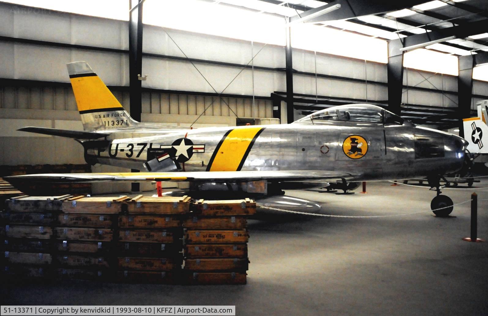 51-13371, 1951 North American F-86F Sabre C/N 176-302, At the Champlin Fighter Museum.