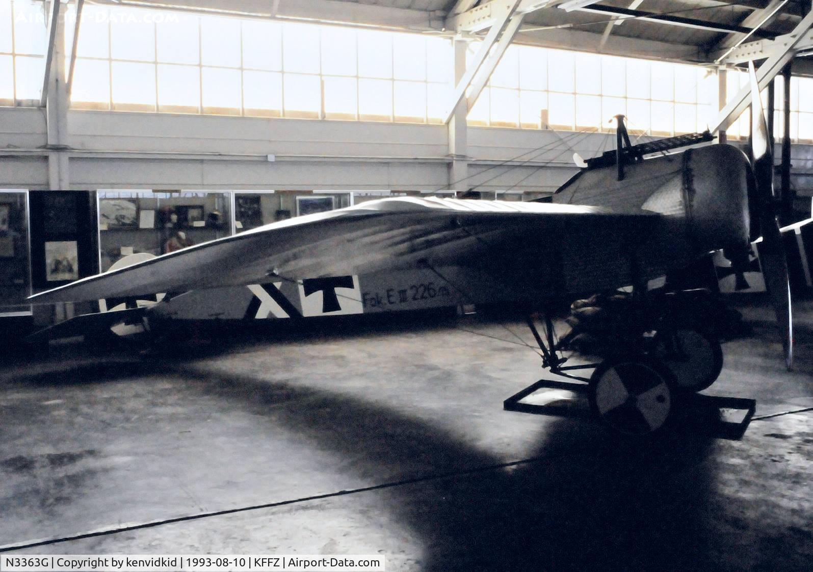 N3363G, Appleby James S FOKKER E III C/N AA107, At the Champlin Fighter Museum.
