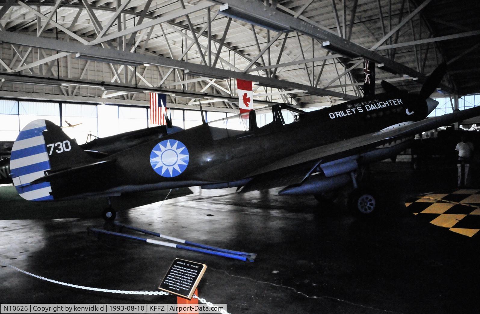 N10626, 1944 Curtiss P-40N Warhawk C/N 4192, At the Champlin Fighter Museum.