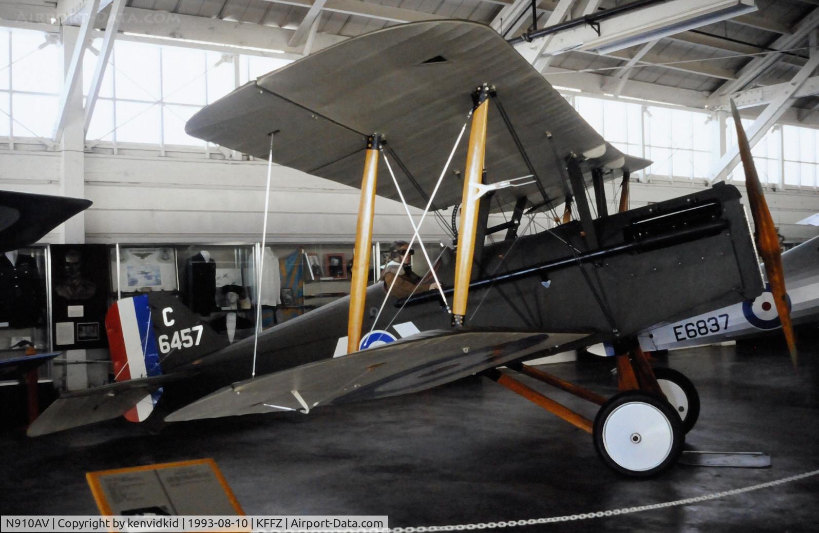 N910AV, Royal Aircraft Factory SE-5A Replica C/N 0010, At the Champlin Fighter Museum.